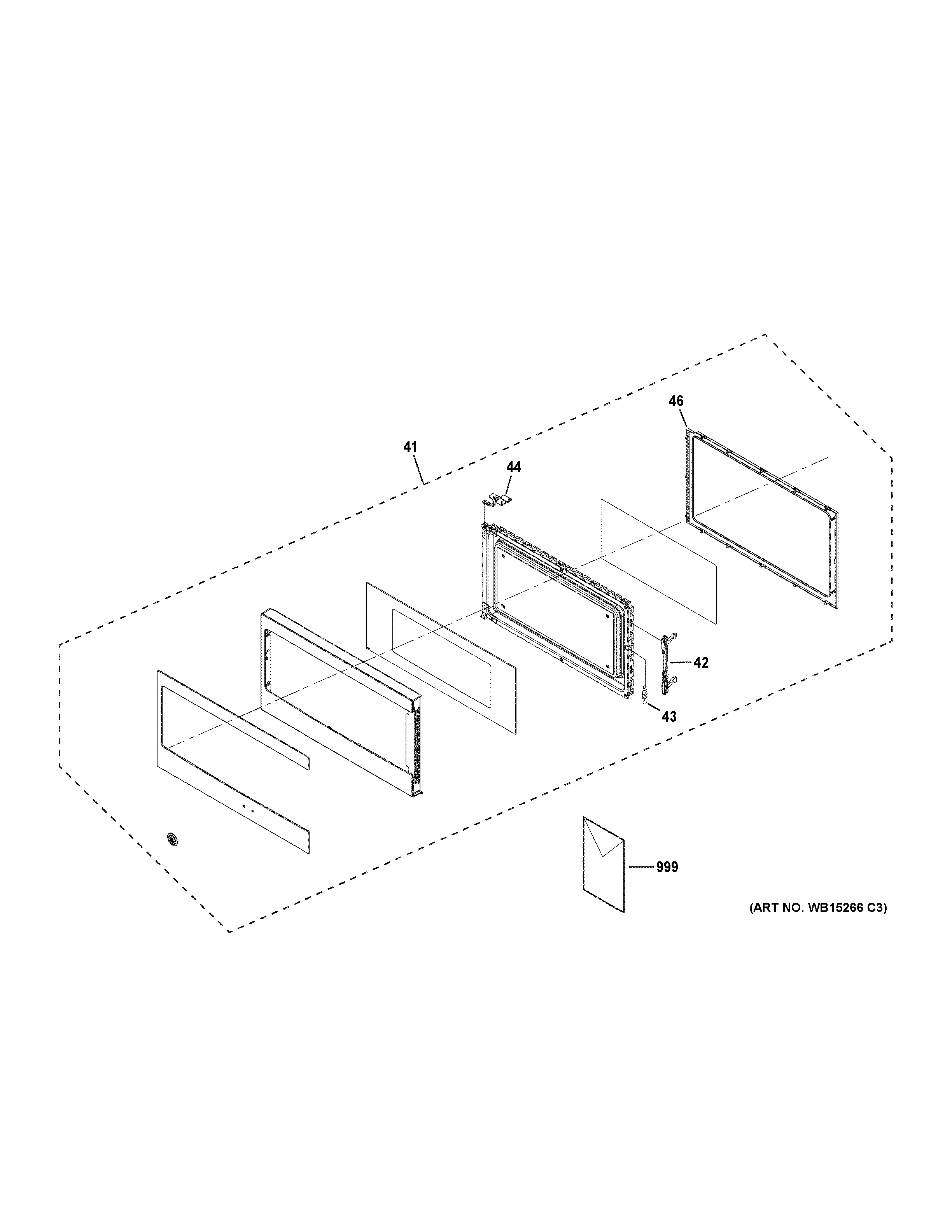 GE ZEM115SJ2SS door parts diagram