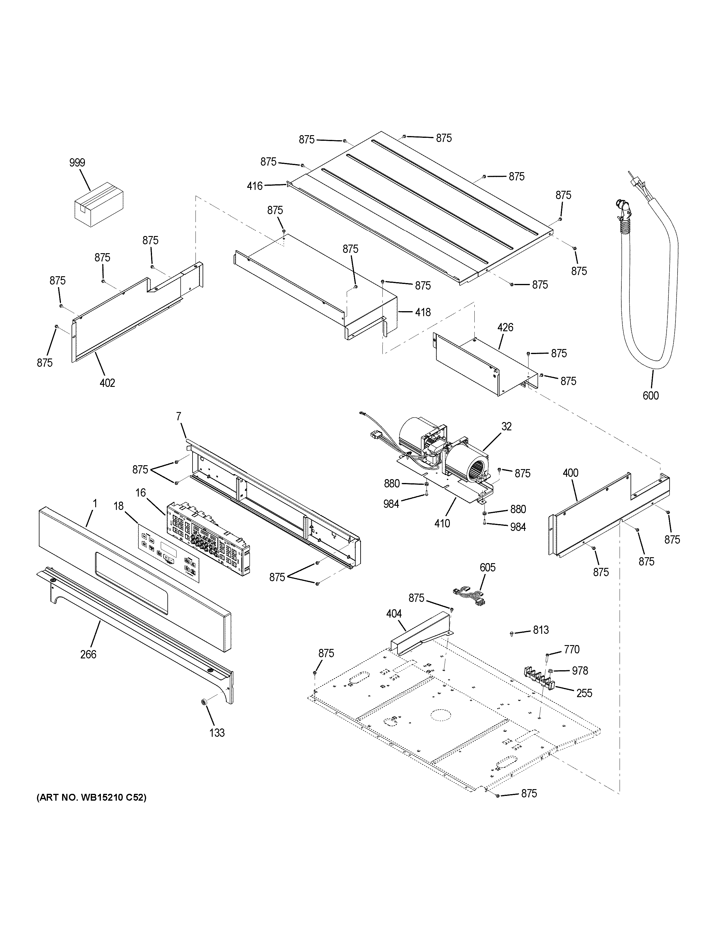 GE JK1000DF5BB control panel diagram