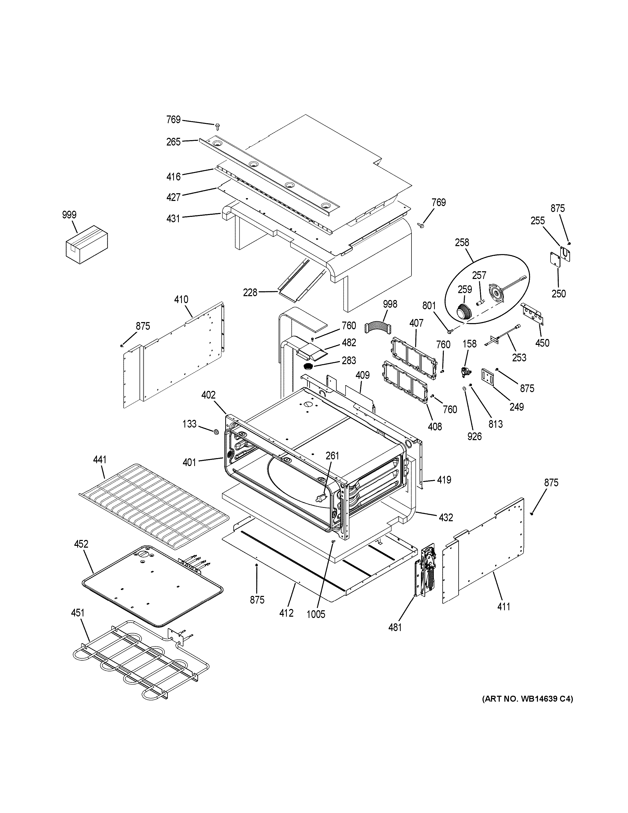 GE ZET1DJ2SS upper oven diagram