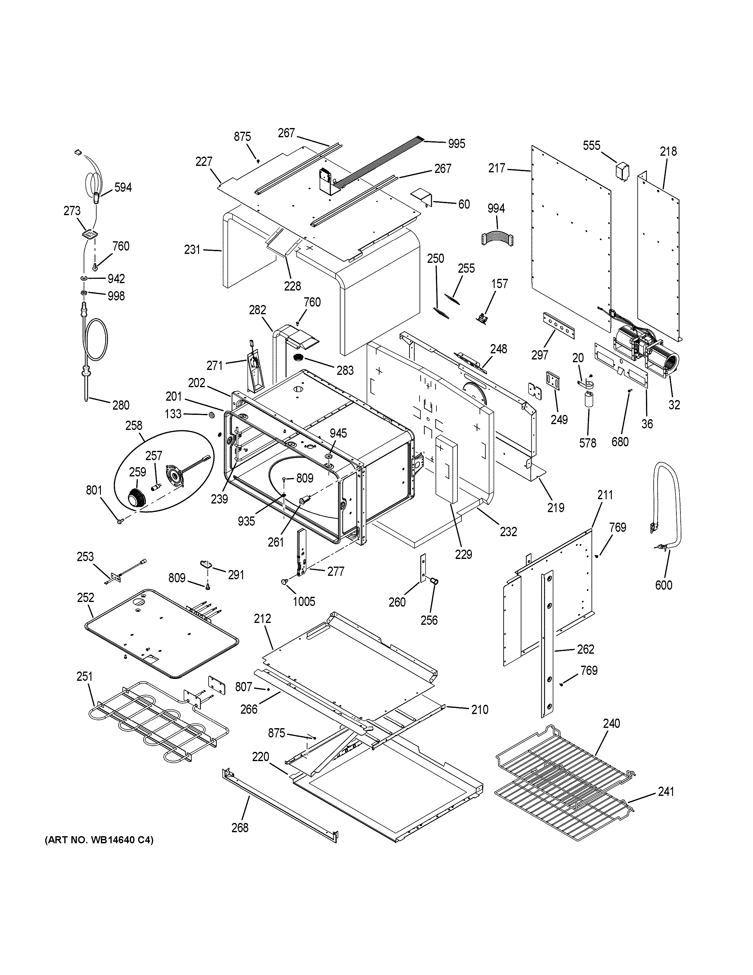 GE ZET1DJ2SS lower oven diagram