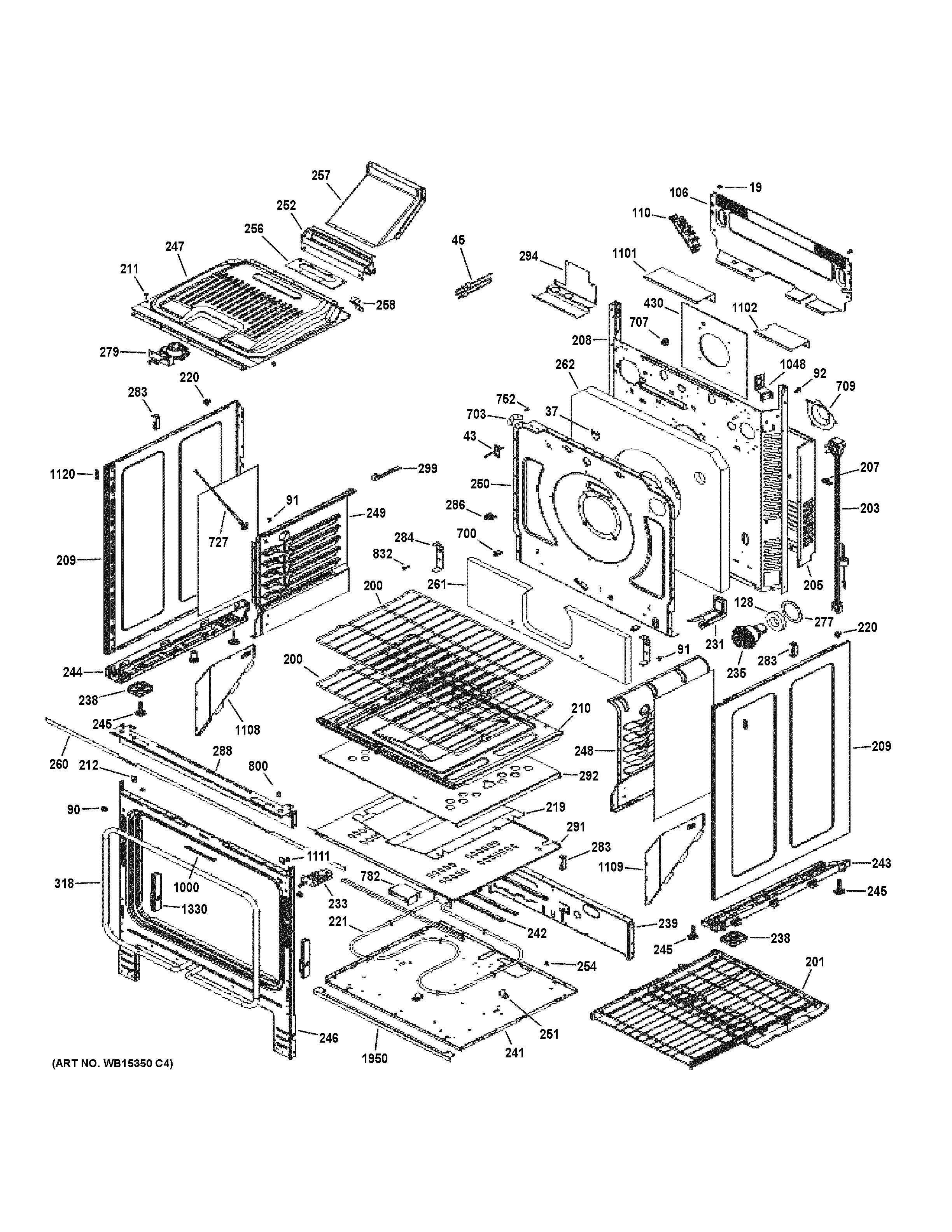 GE PGS920SEF5SS body parts diagram