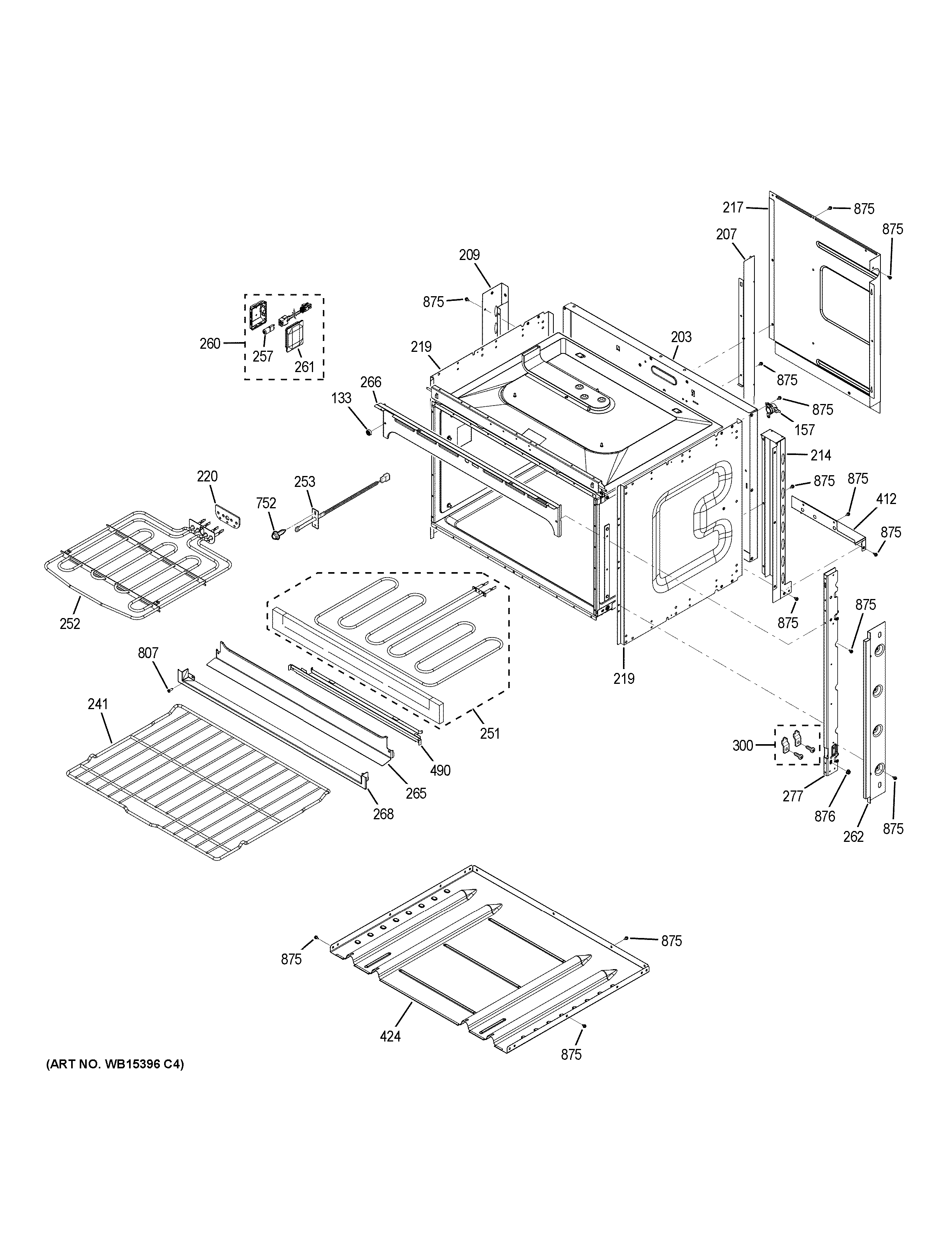 GE JK3800DH2WW body parts diagram