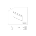 GE JK3800DH4WW microwave door diagram