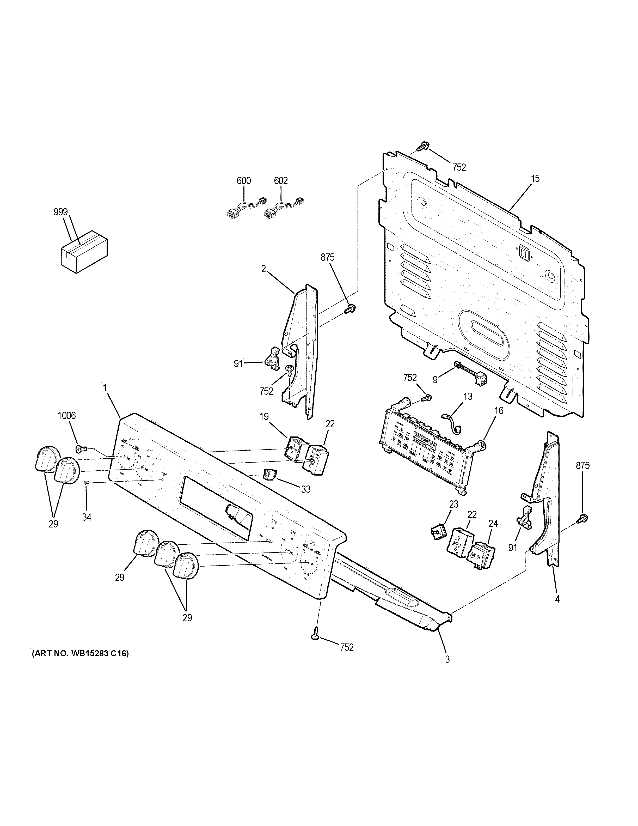 GE JB755EJ5ES control panel diagram