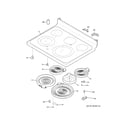 GE JB750BJ5TS cooktop diagram
