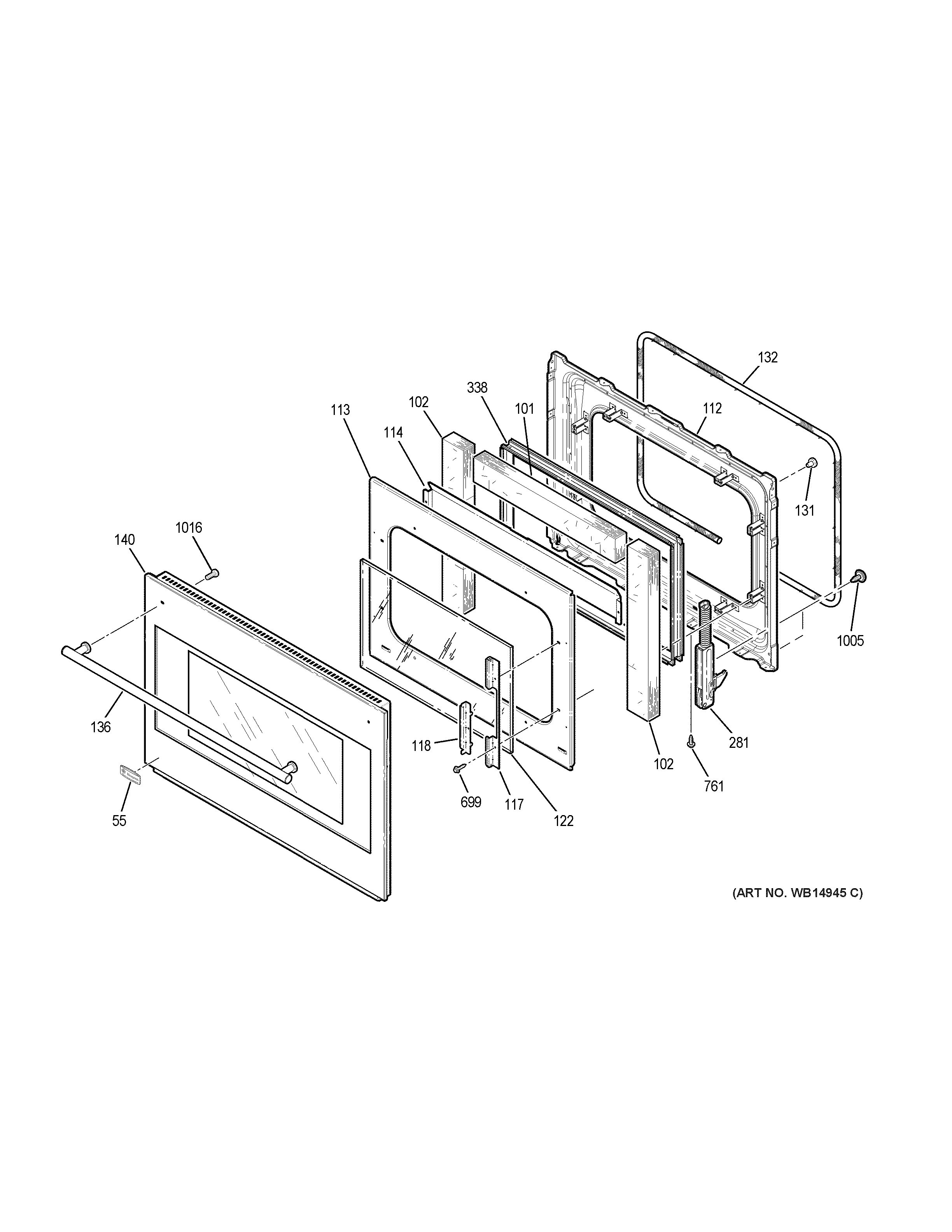 GE ZET1SM3SS door diagram