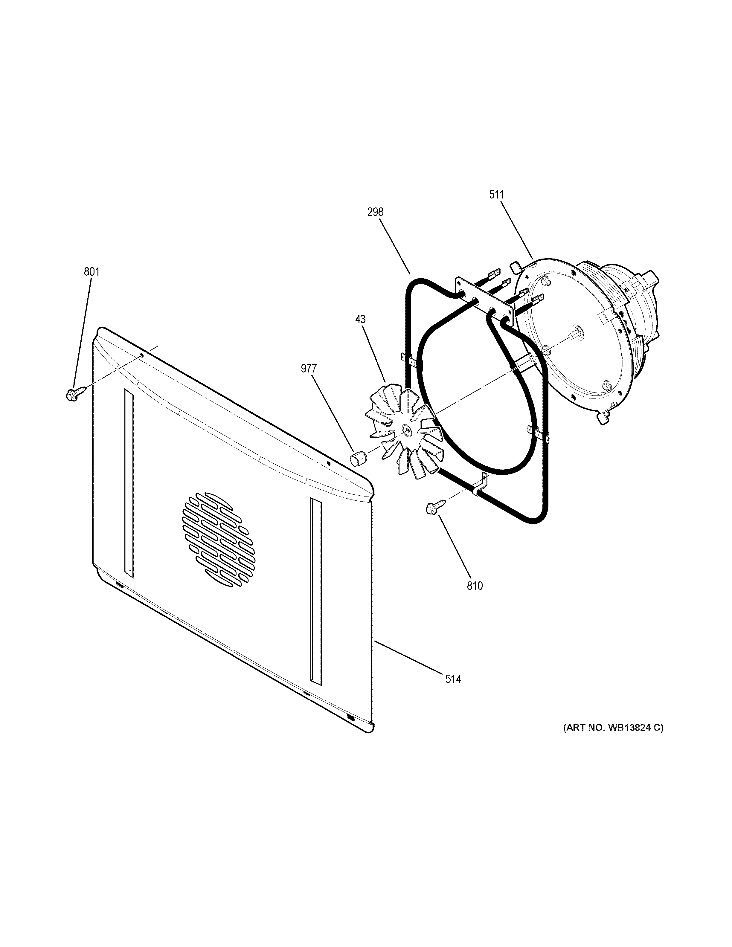 GE ZET1SM3SS convection fan diagram