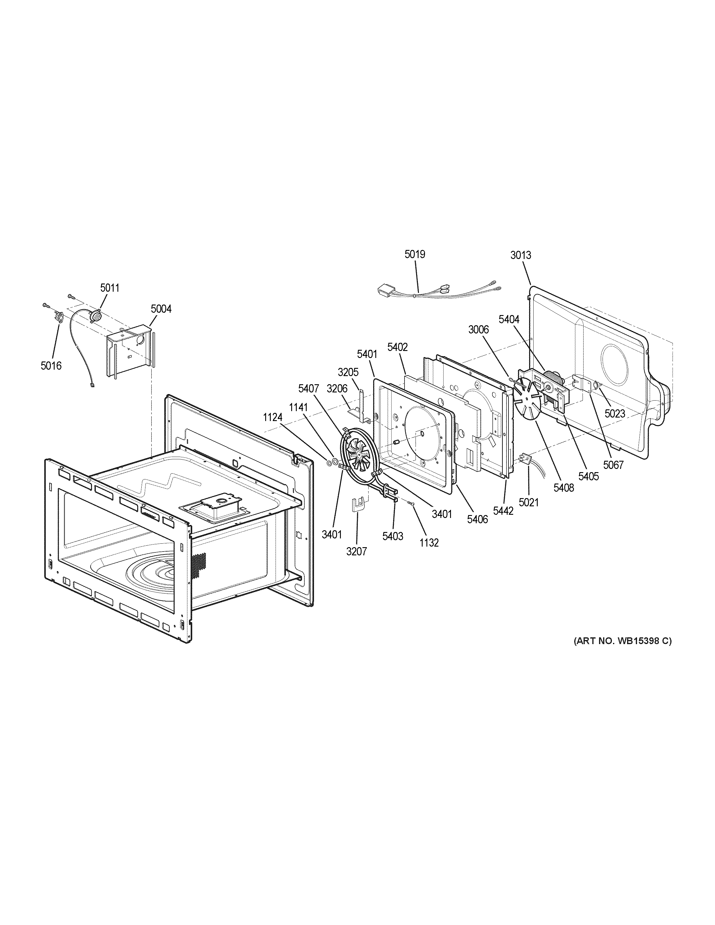 GE PT7800DH6WW interior parts diagram