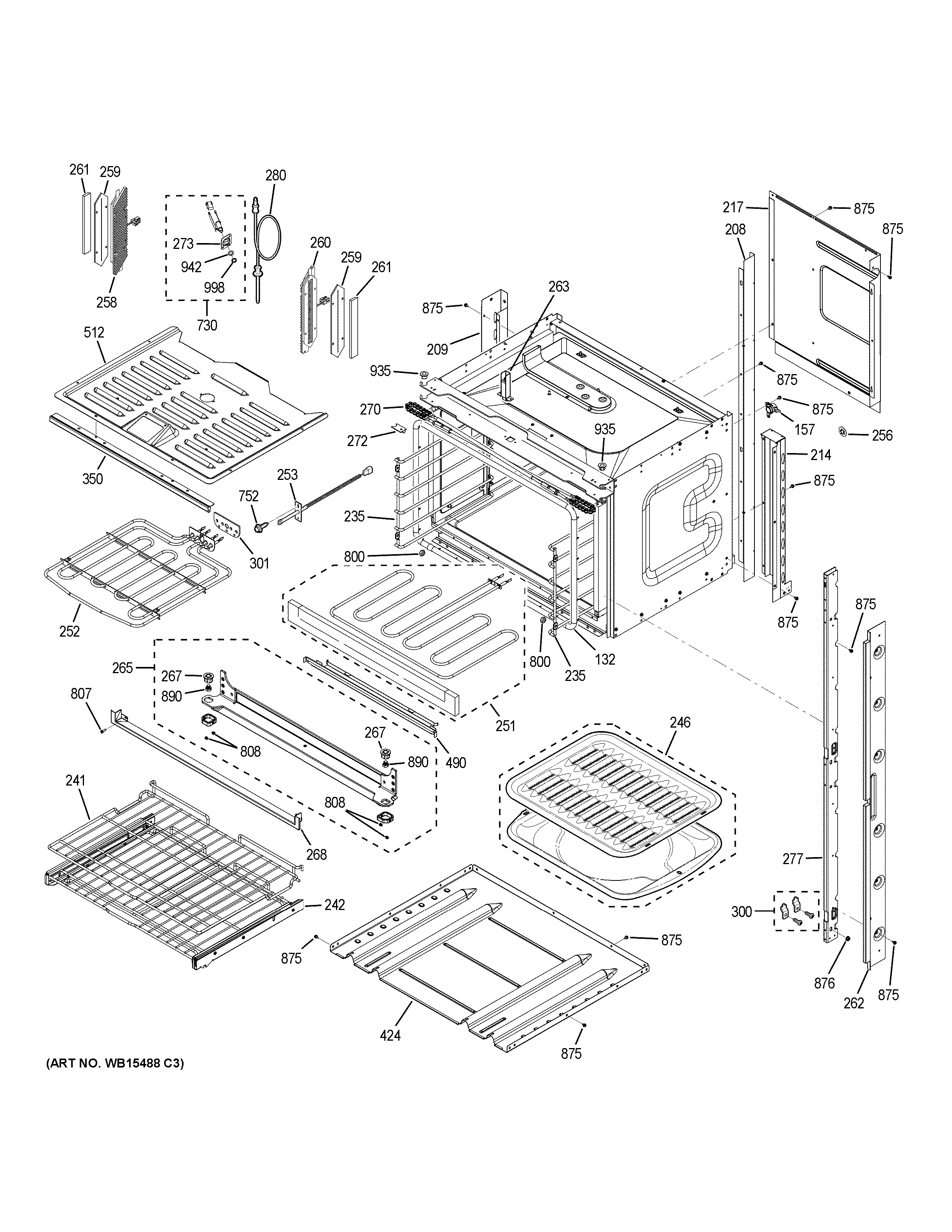 GE ZET2FL2SS upper oven diagram