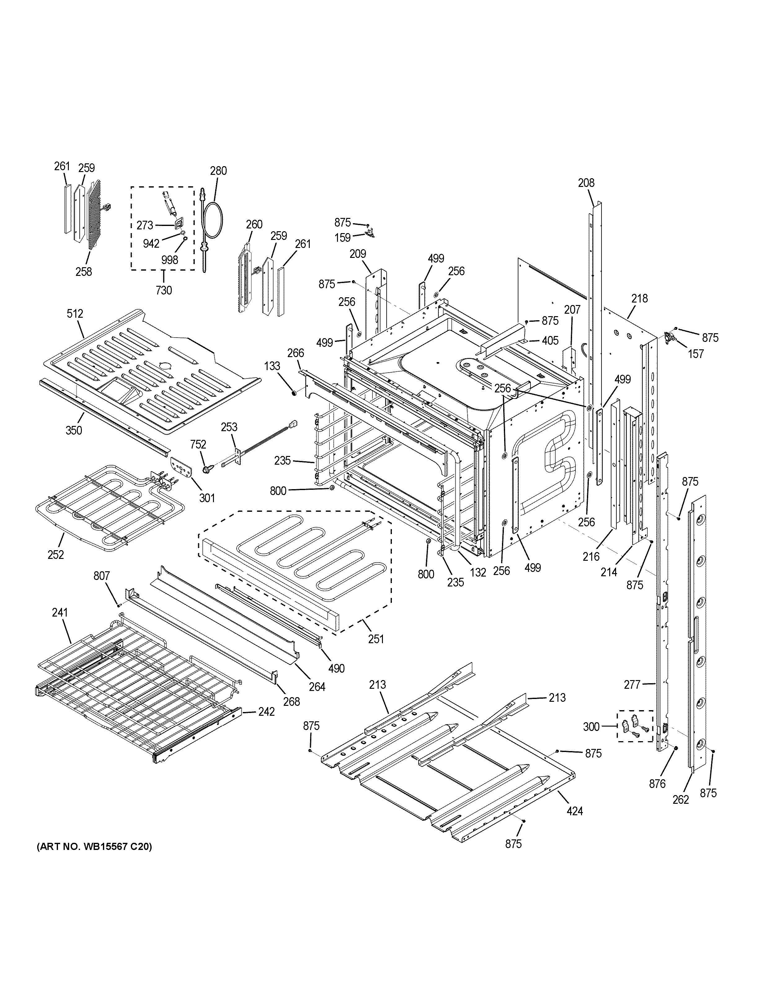 GE ZET2FL2SS lower oven diagram
