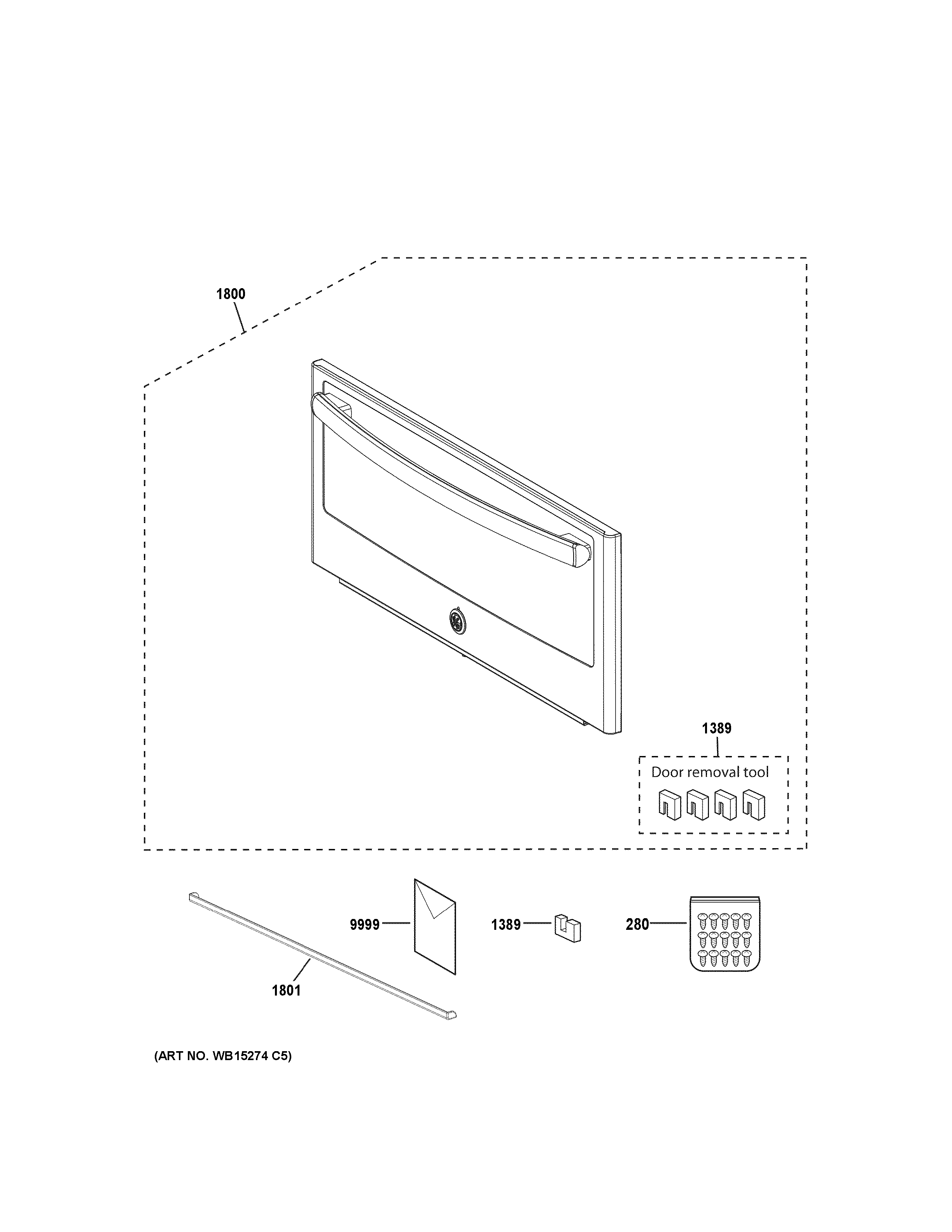 GE PSB9120EF2ES door parts diagram