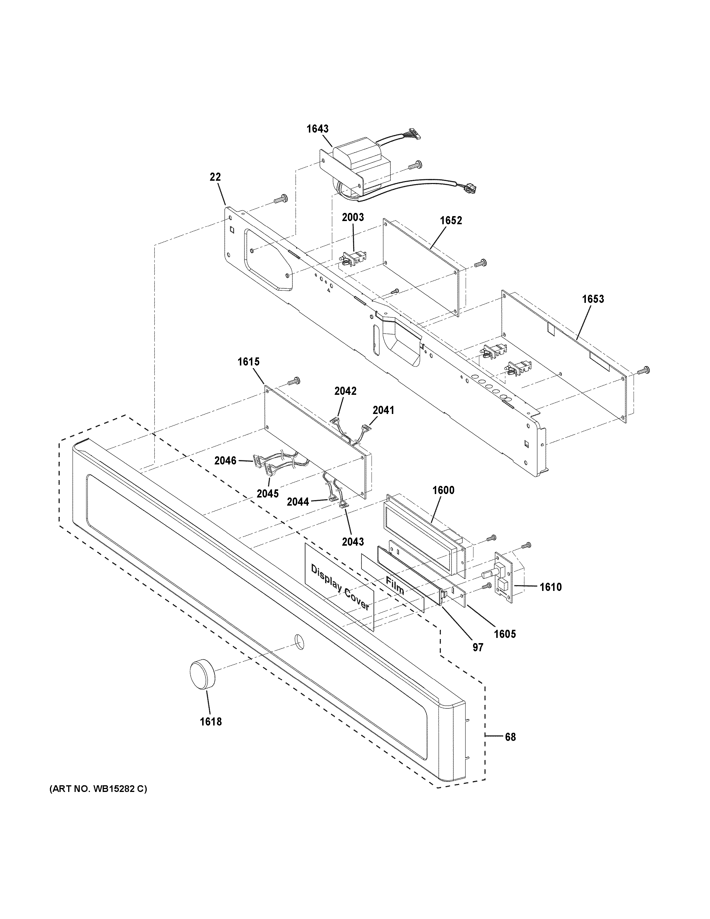 GE PSB9240BL2TS control parts diagram