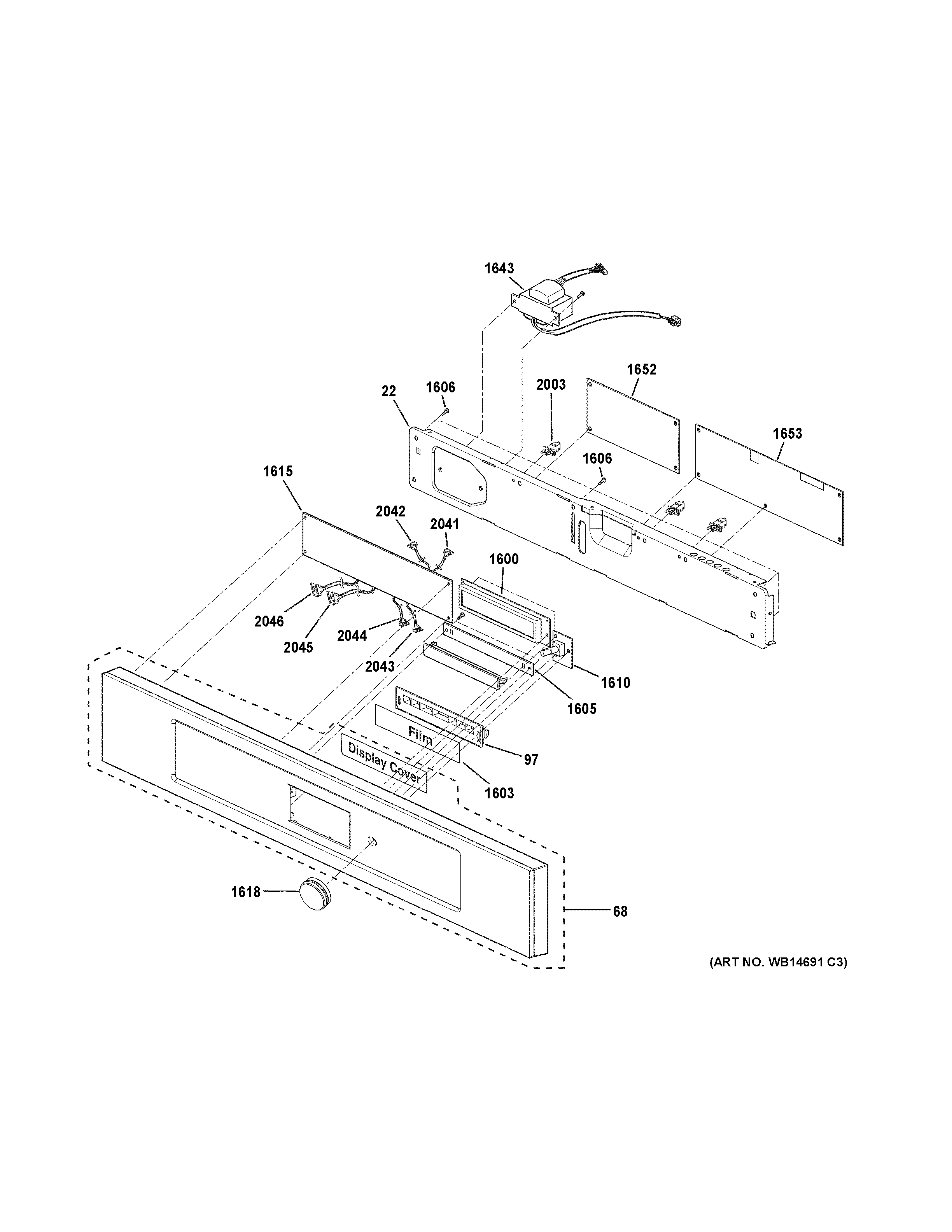 GE ZSC2201J4SS control parts diagram