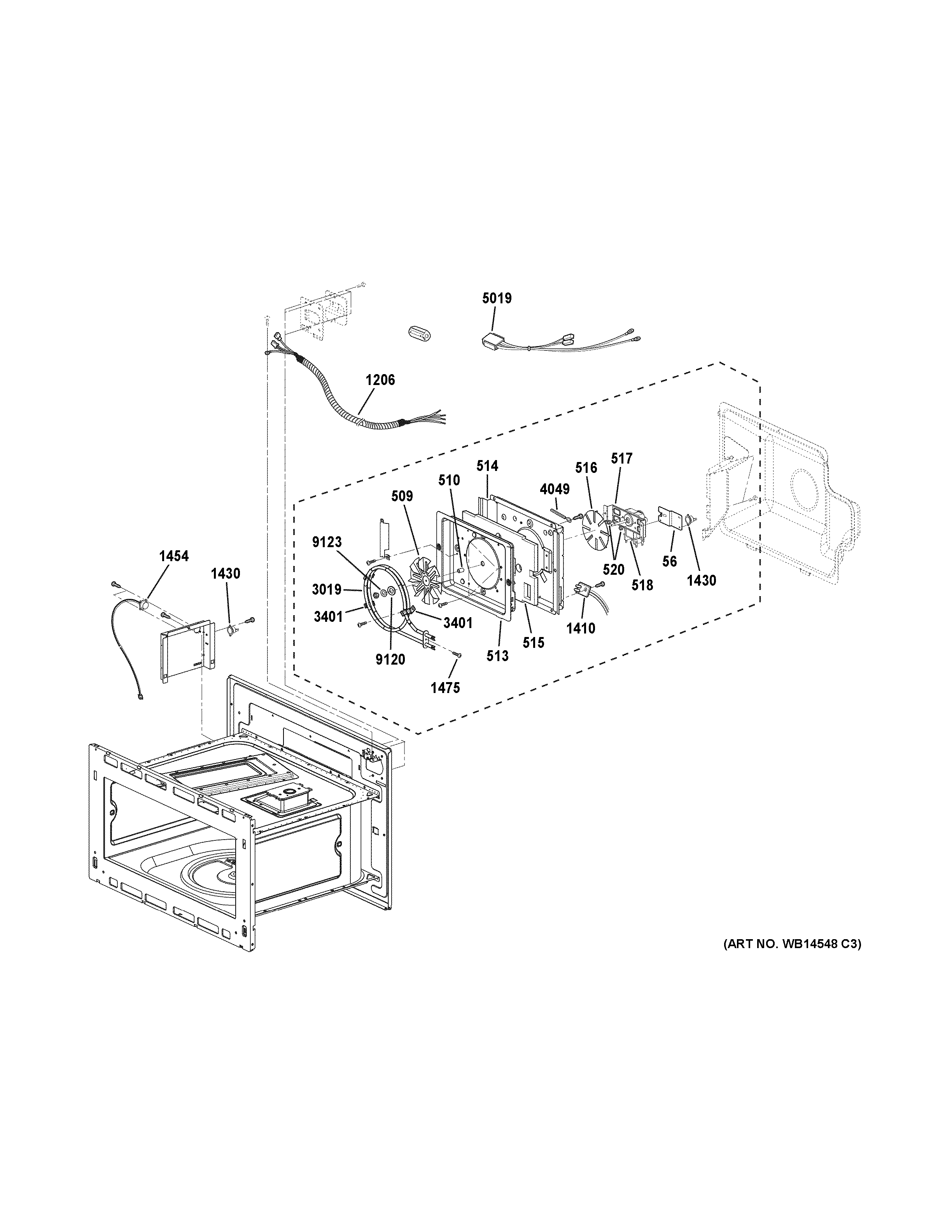 GE ZSC2201J4SS interior parts (1) diagram
