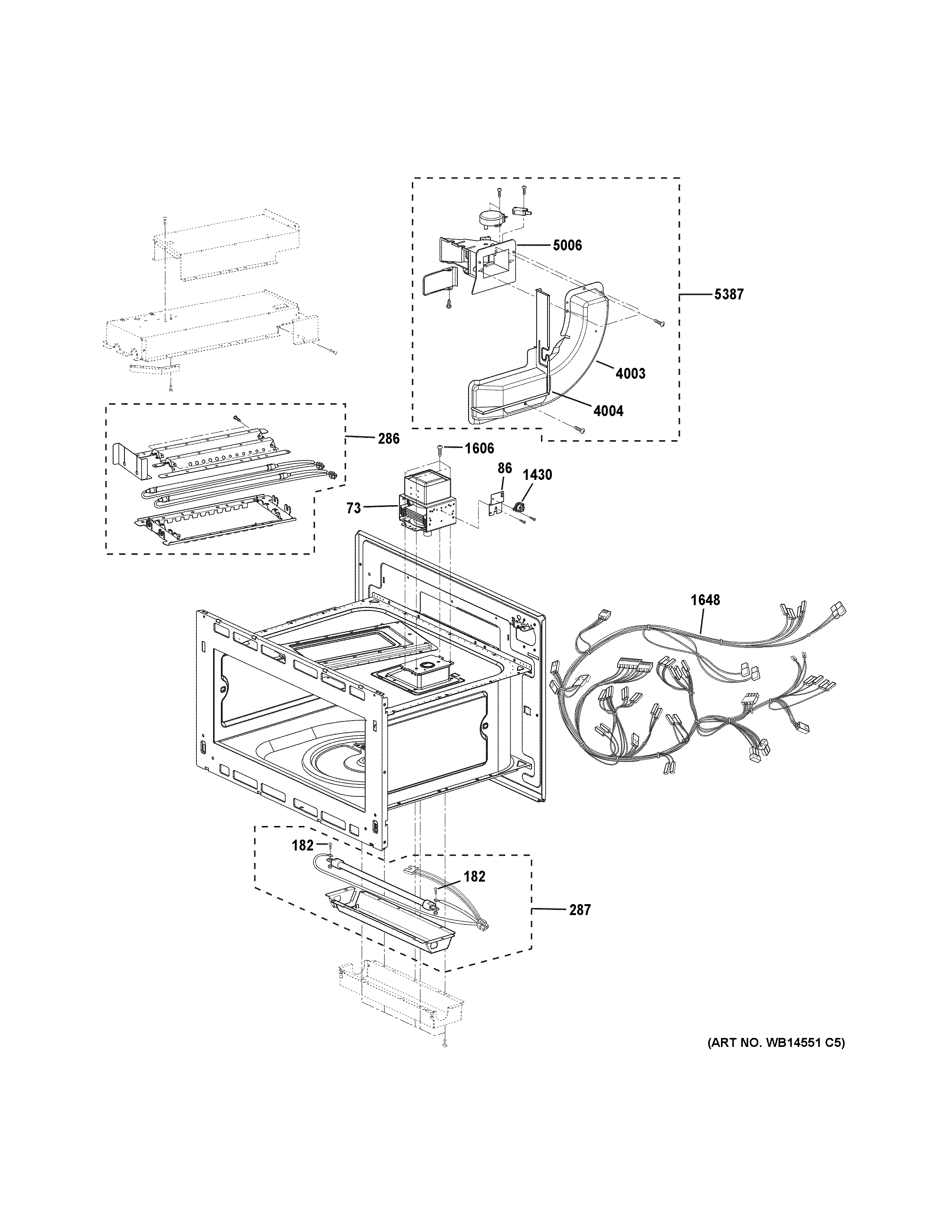 GE ZSC2201J4SS insulator parts (2) diagram