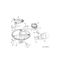 GE GDT535PSJ2SS sump & motor mechanism diagram
