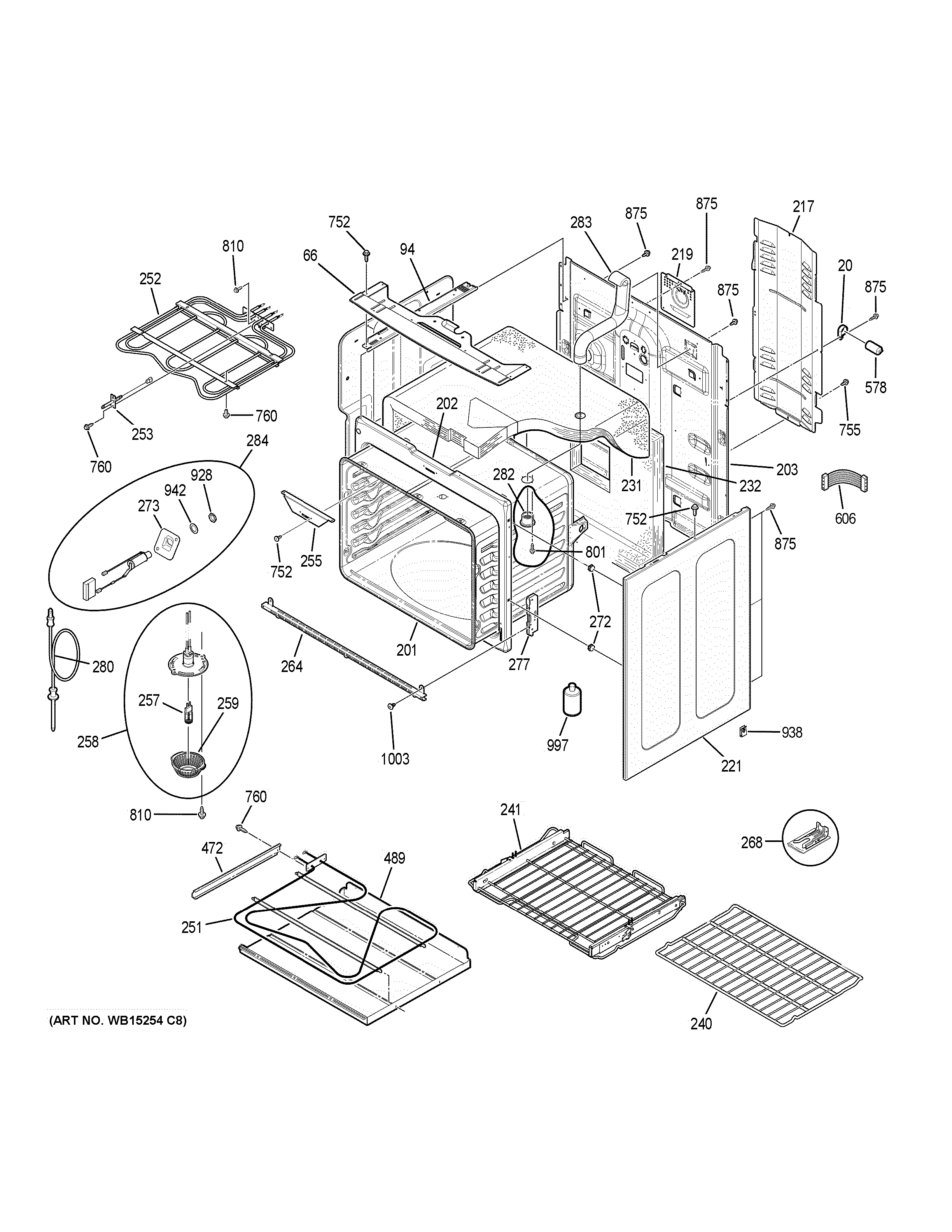 GE PB930SJ1SS body parts diagram