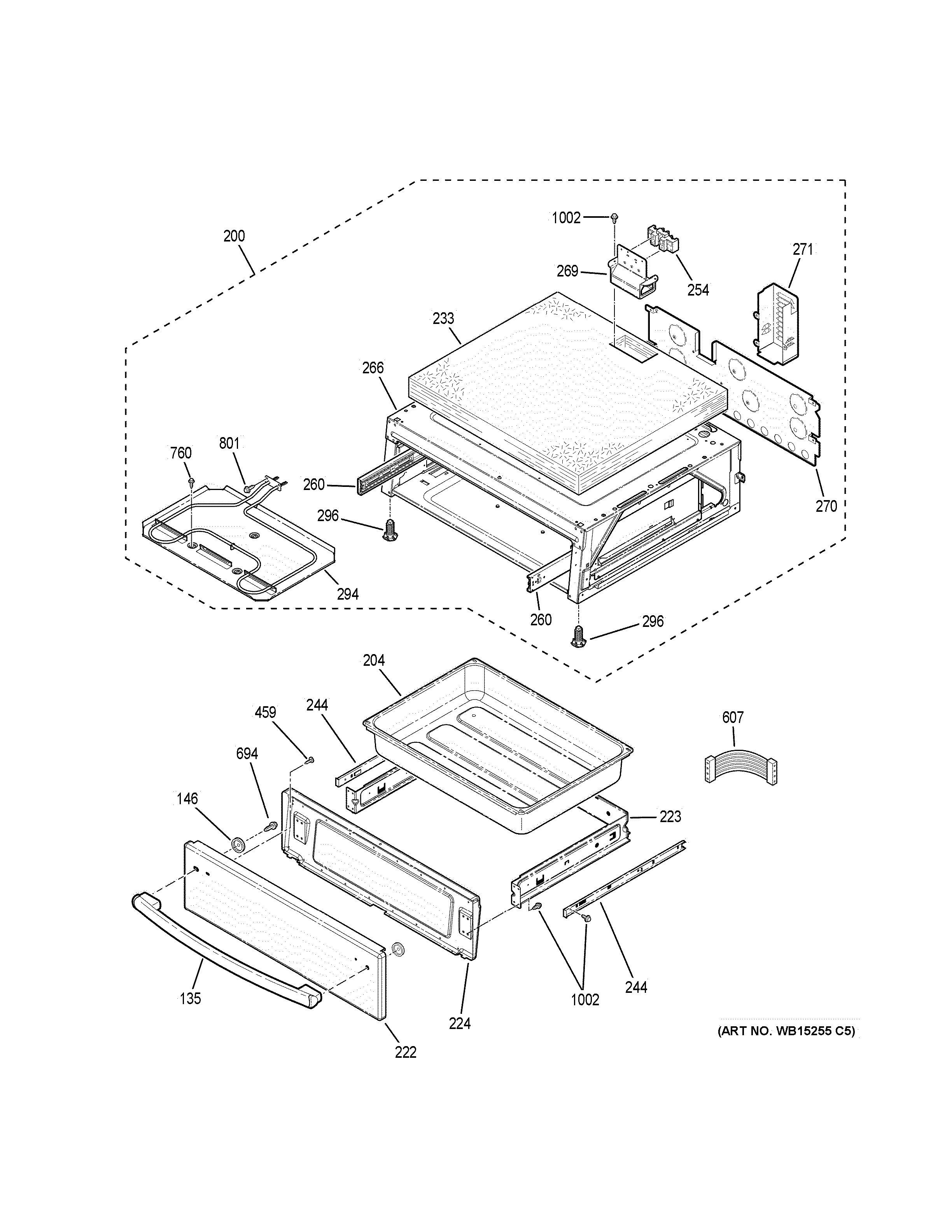 GE PB930SJ1SS warming drawer diagram