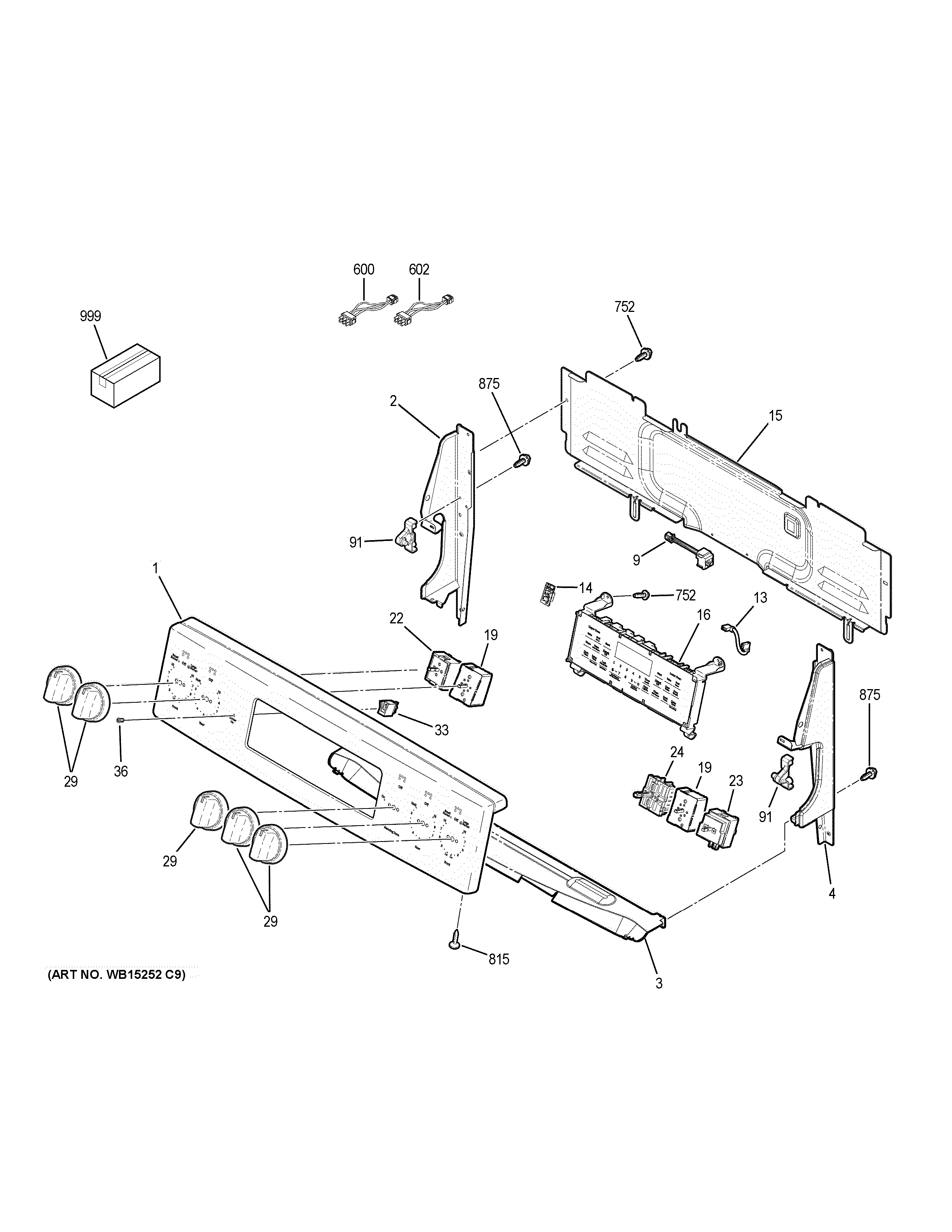 GE PB930SJ4SS control panel diagram