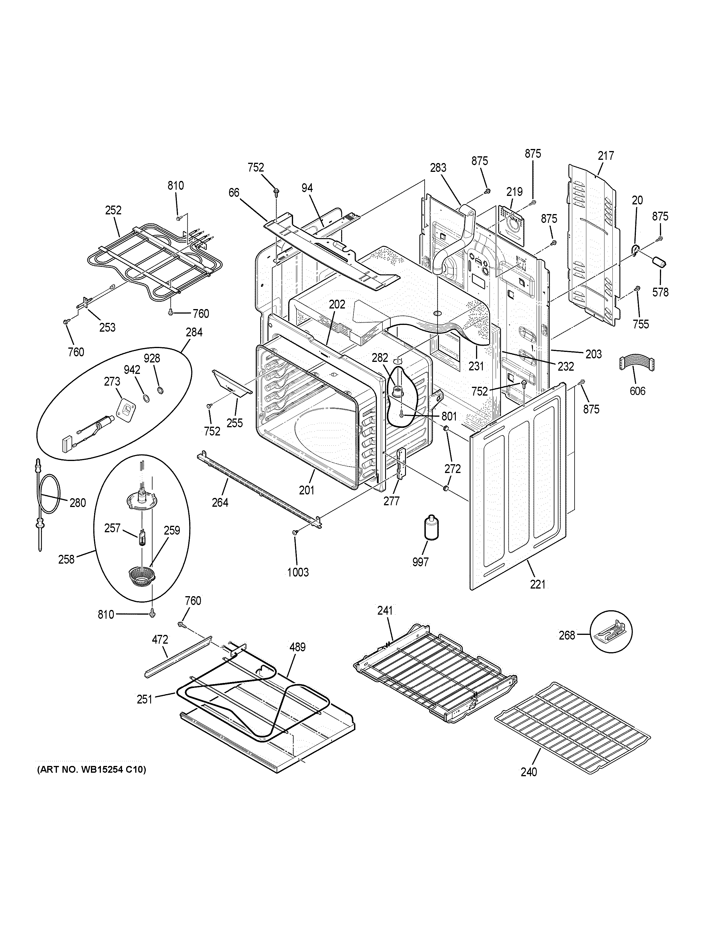 GE PB930SJ4SS body parts diagram