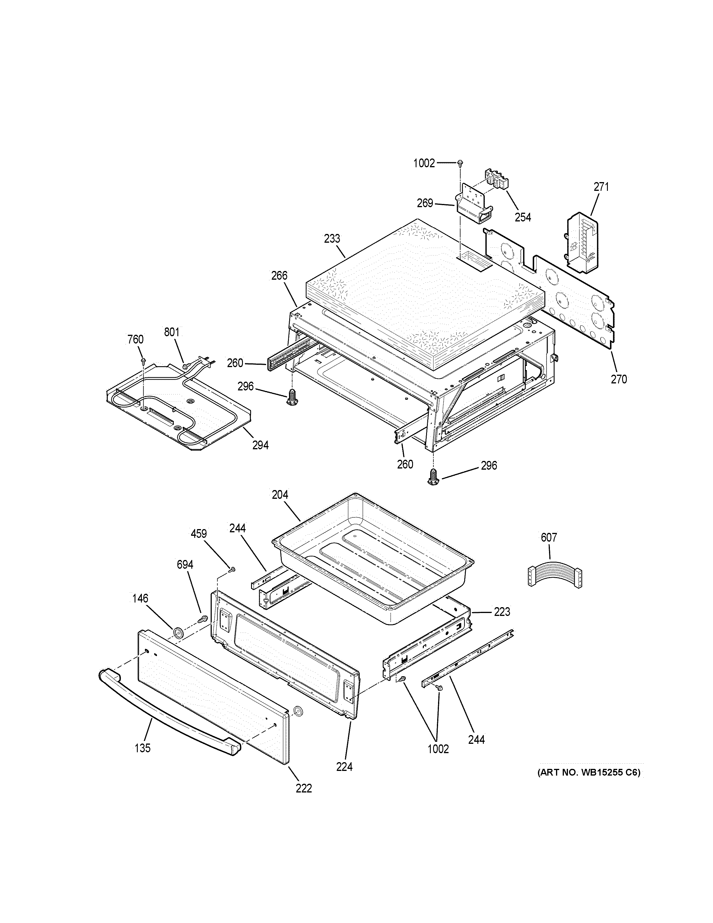 GE PB930SJ4SS warming drawer diagram