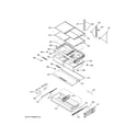 GE CYE22USHBSS fresh food shelves diagram