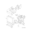 GE GSD3360K00SS escutcheon & door assembly diagram