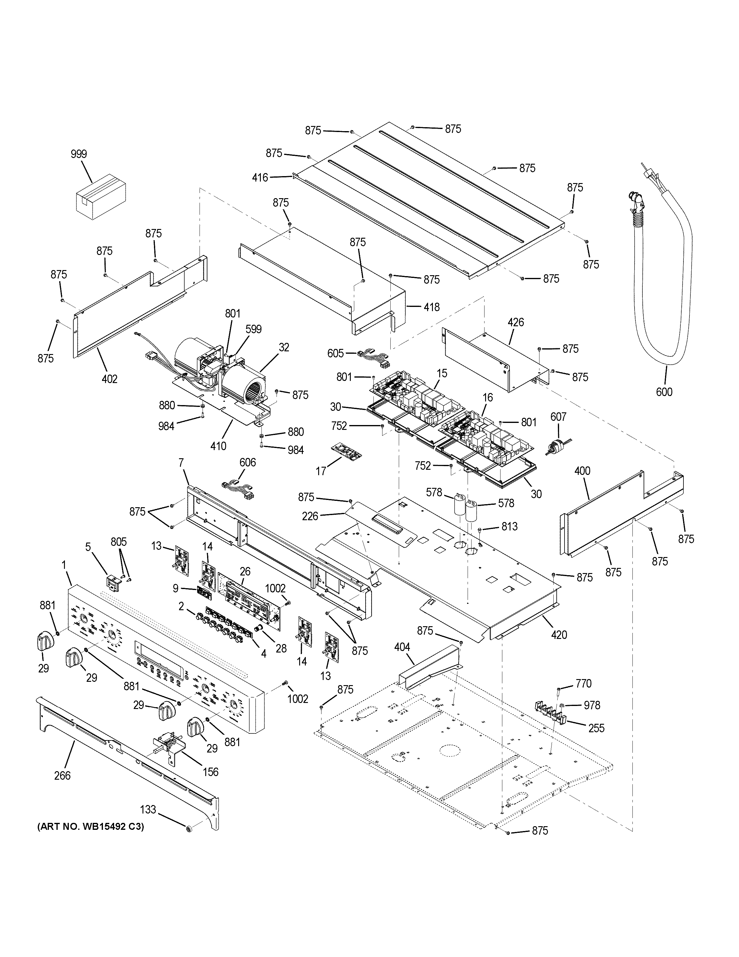 GE ZET2FL1SS control panel diagram