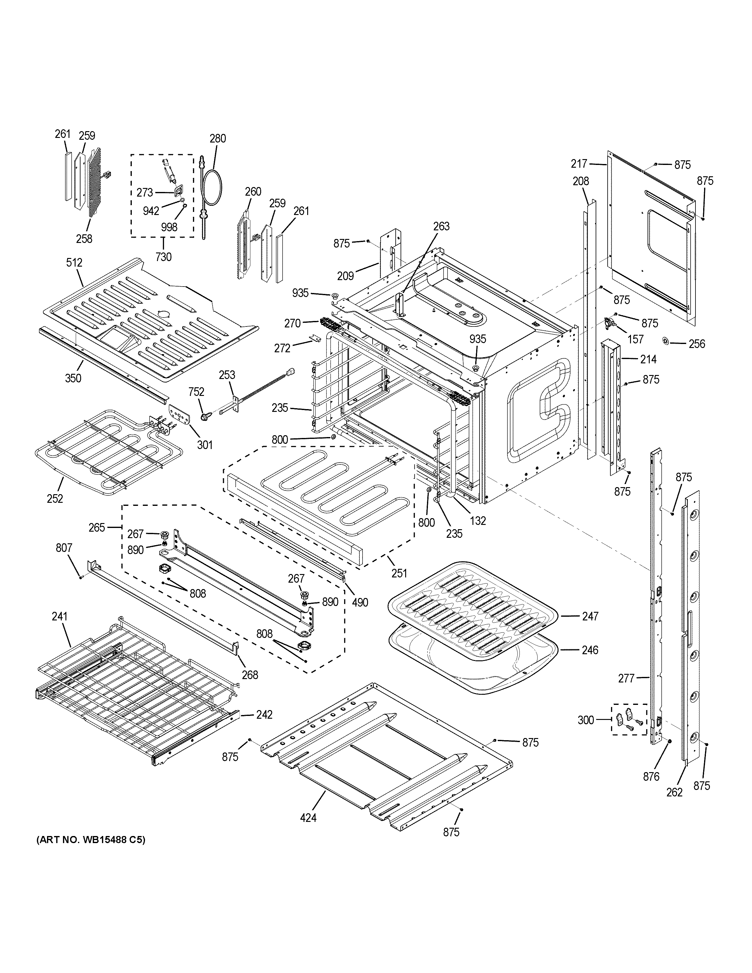 GE ZET2FL1SS upper oven diagram