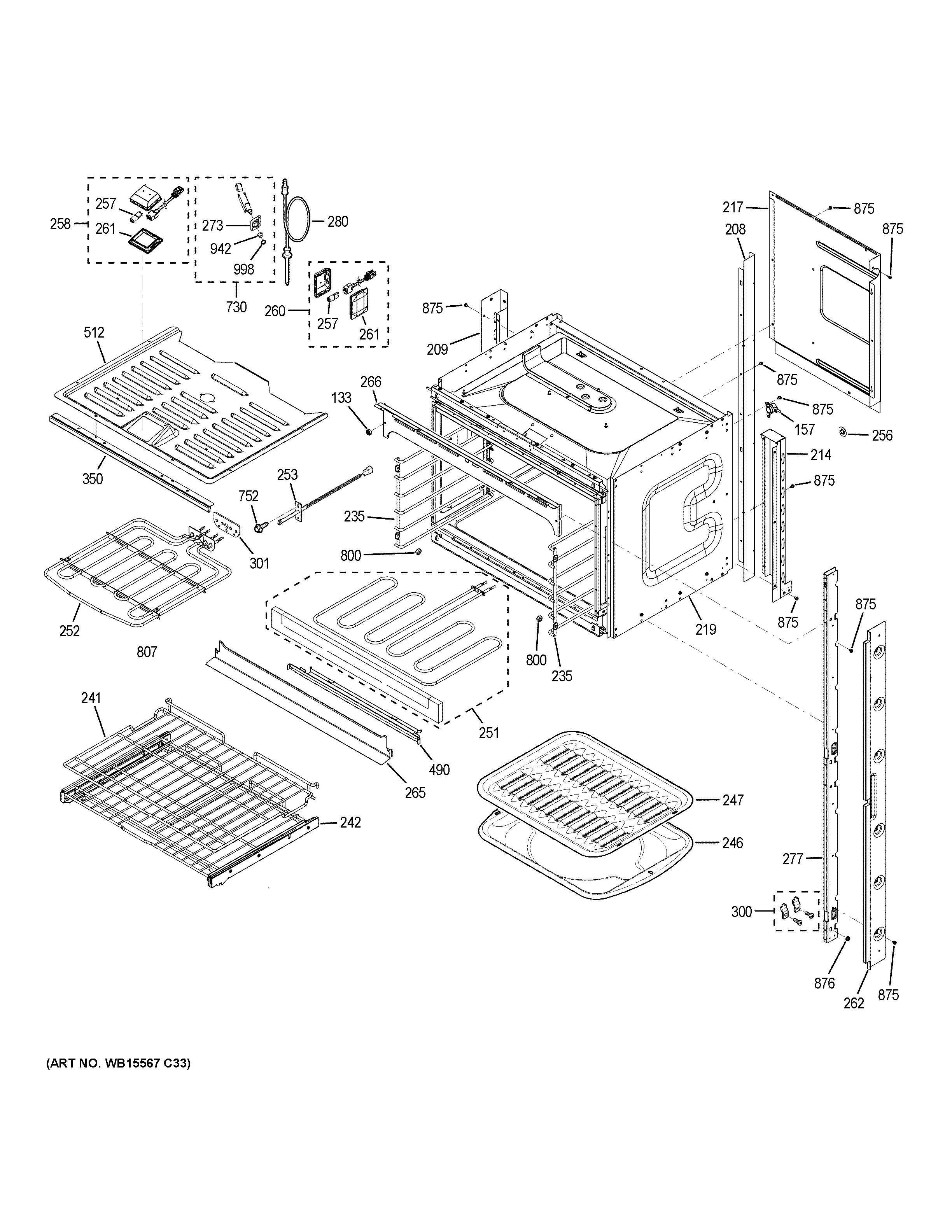 GE CT9550SH4SS upper oven diagram