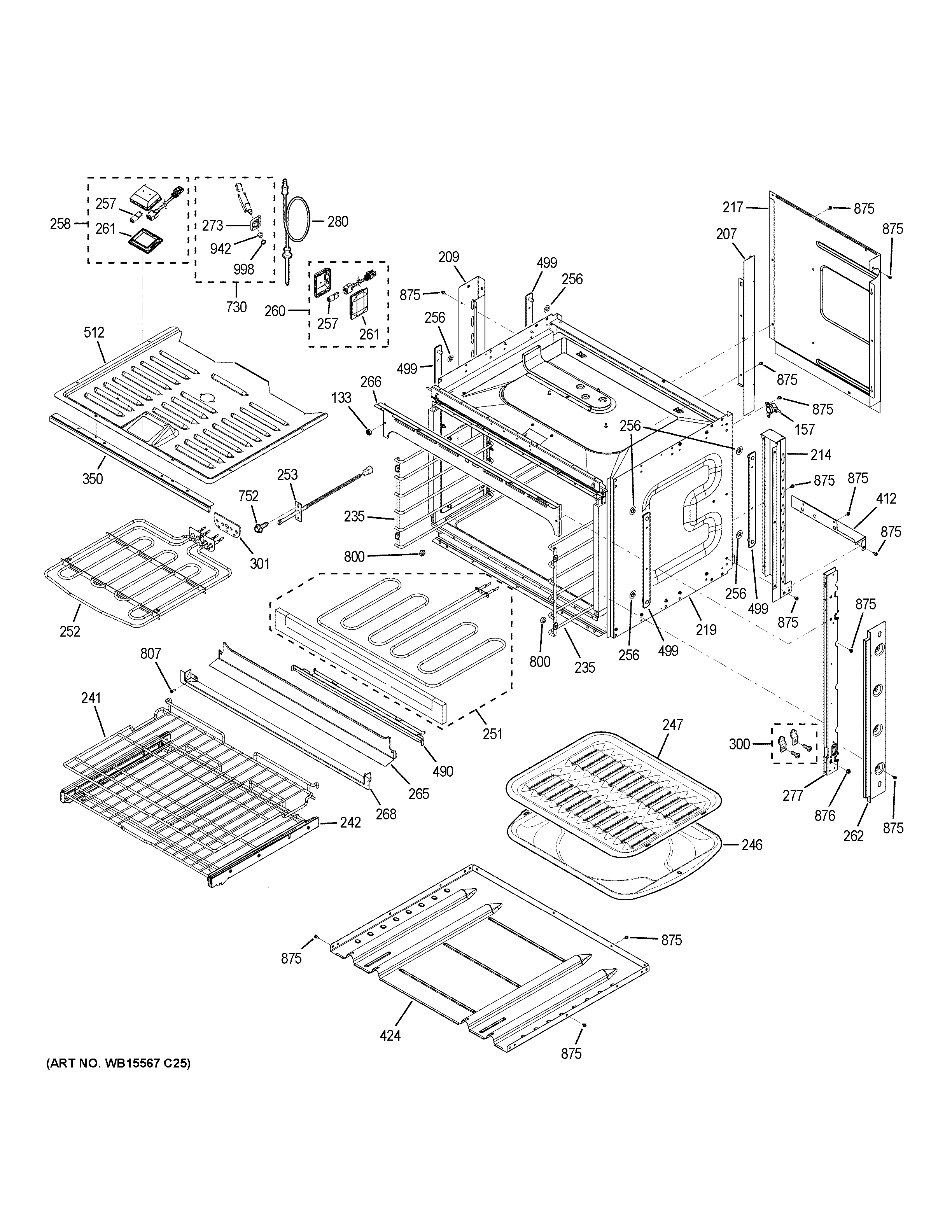 GE CT9050EK5DS body parts diagram