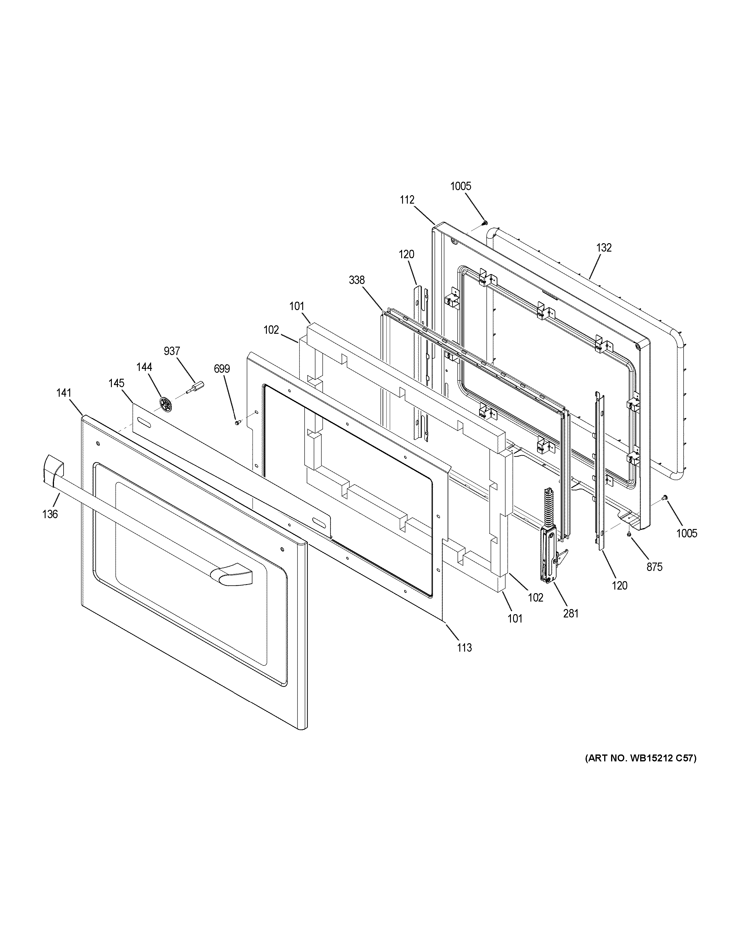 GE CT9550SH5SS lower door diagram