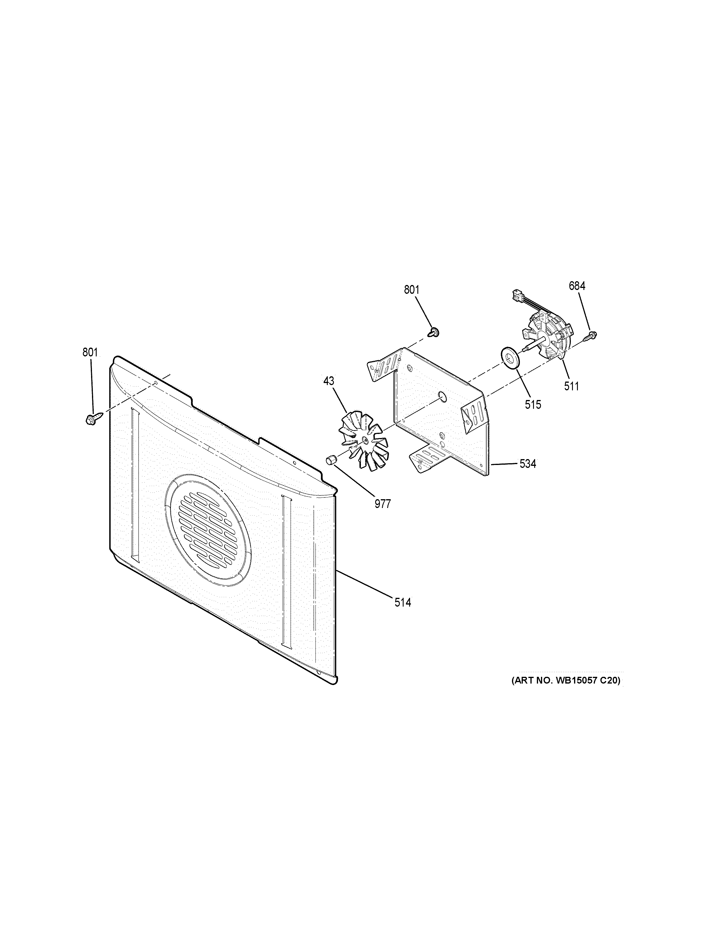 GE JB655FK3DS convection fan diagram