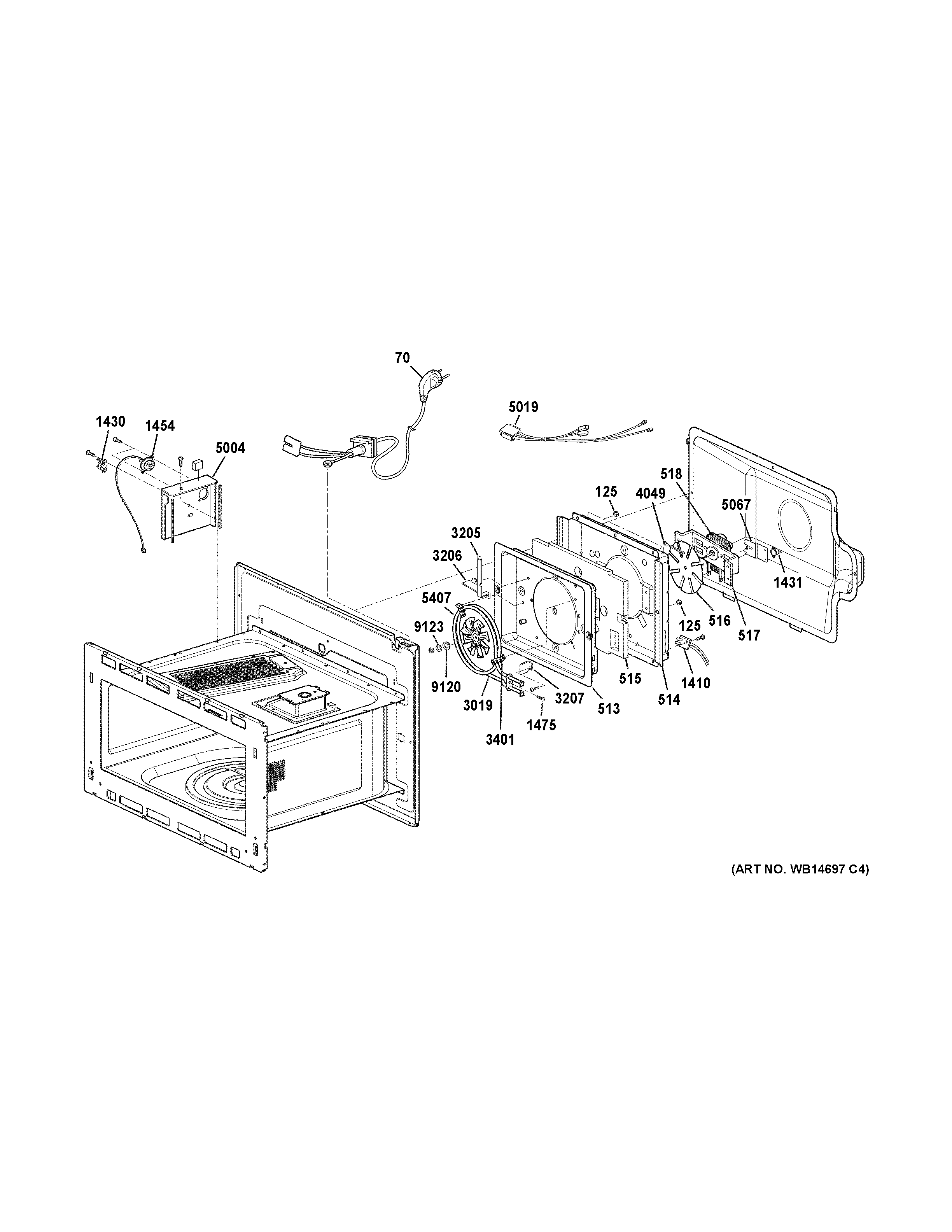 GE CSB9120SJ4SS interior parts (1) diagram