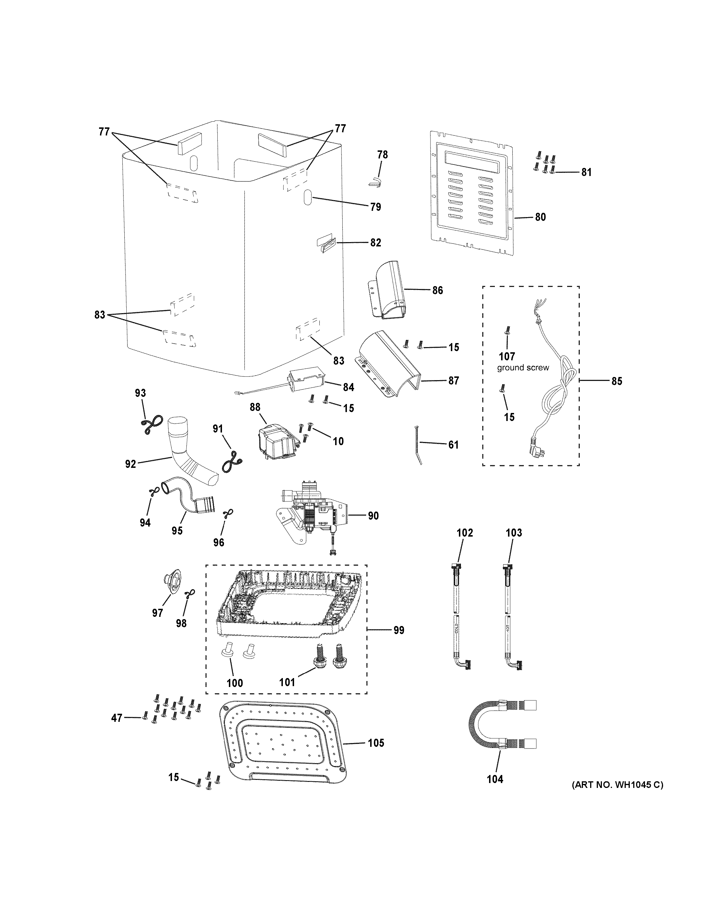 GE GNW128SSM0WW cabinet diagram