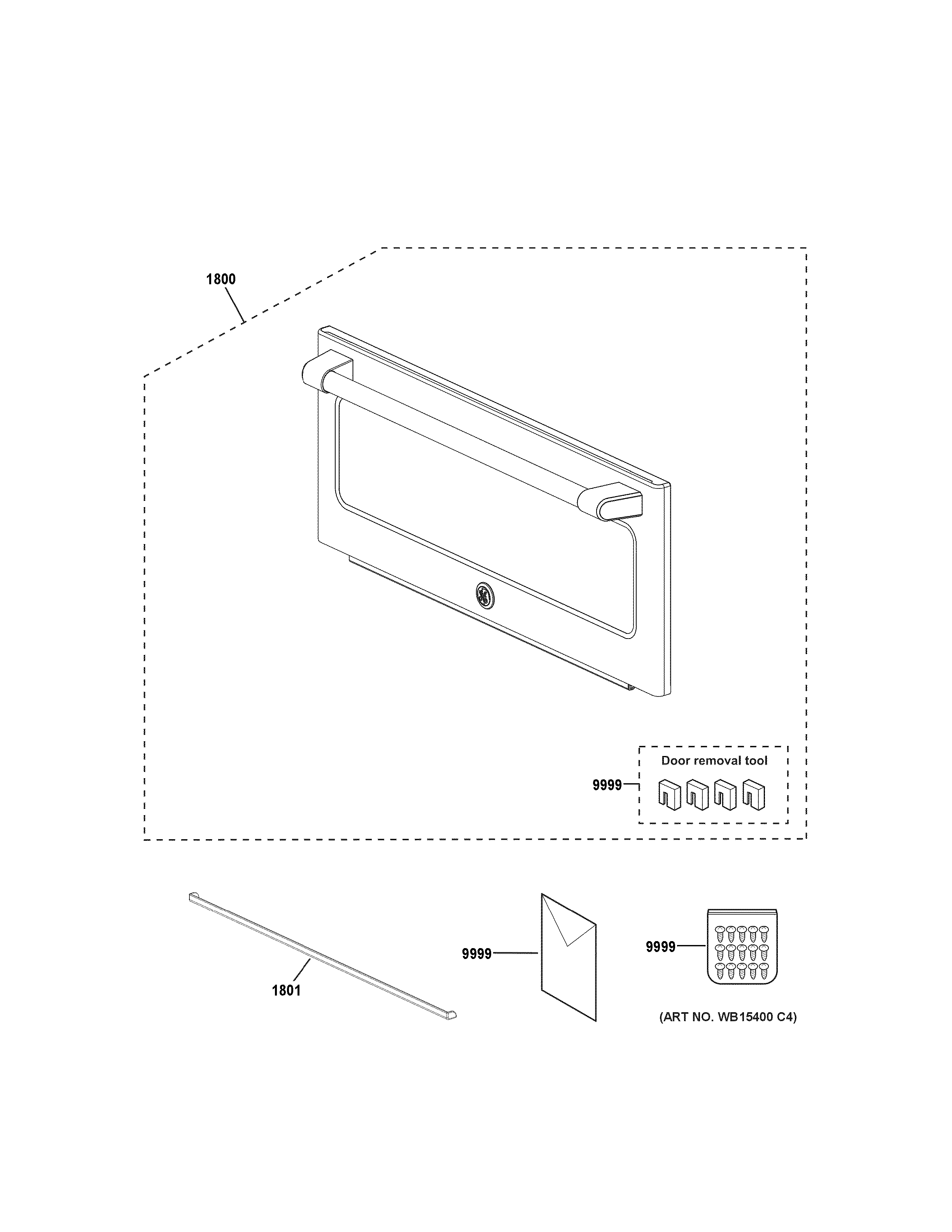 GE CWB7030SL1SS door parts diagram