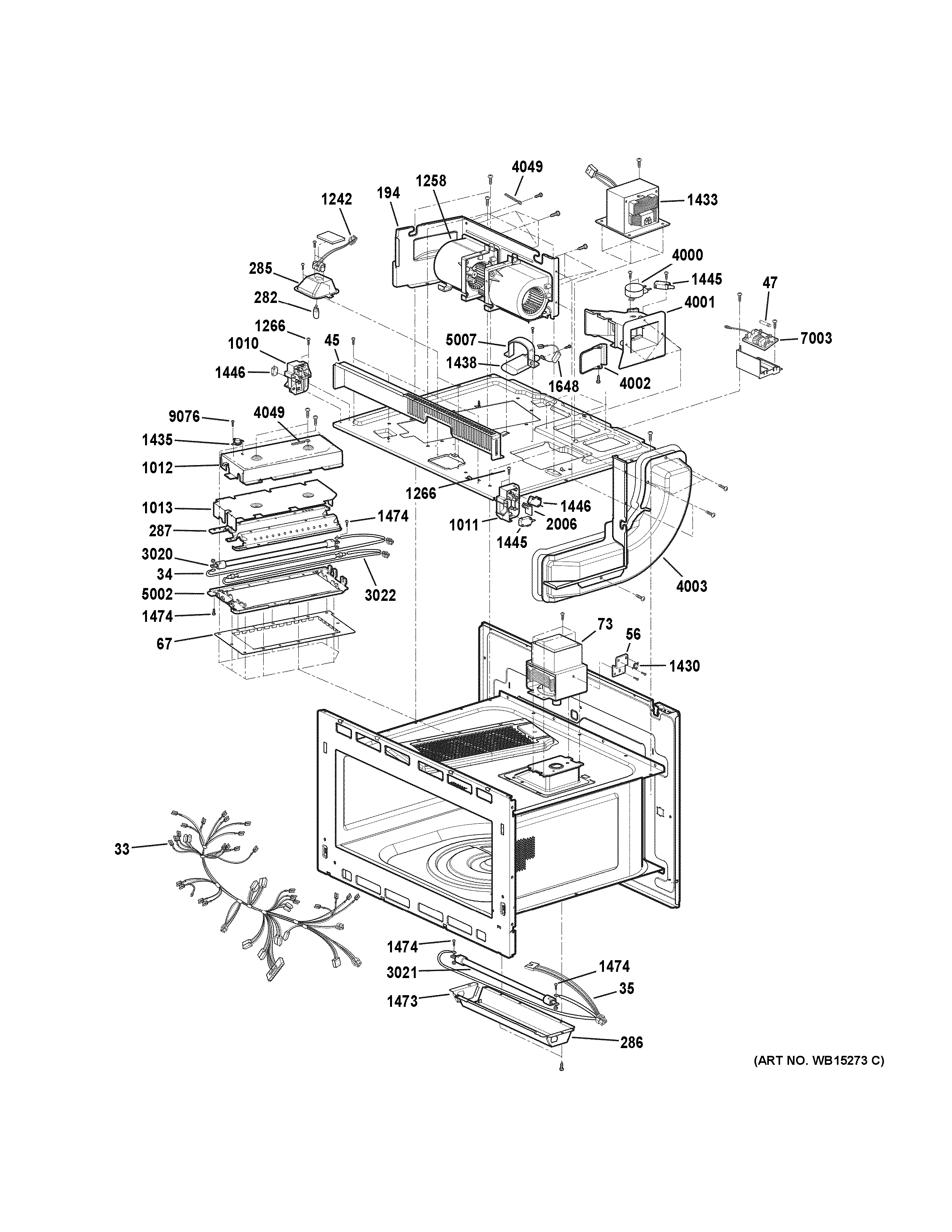 GE PSB9100EF2ES interior parts (2) diagram