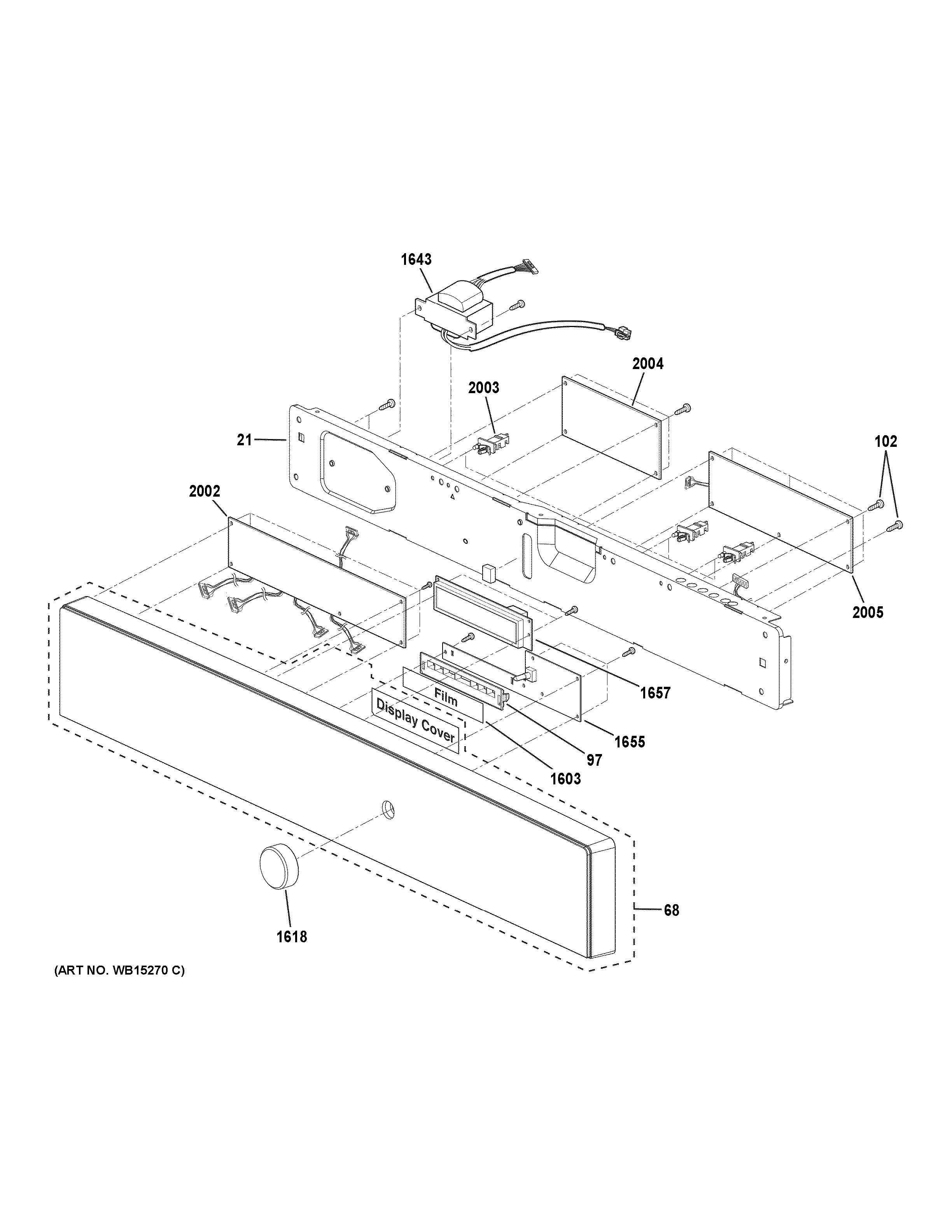 GE PSB9100BL1TS control parts diagram