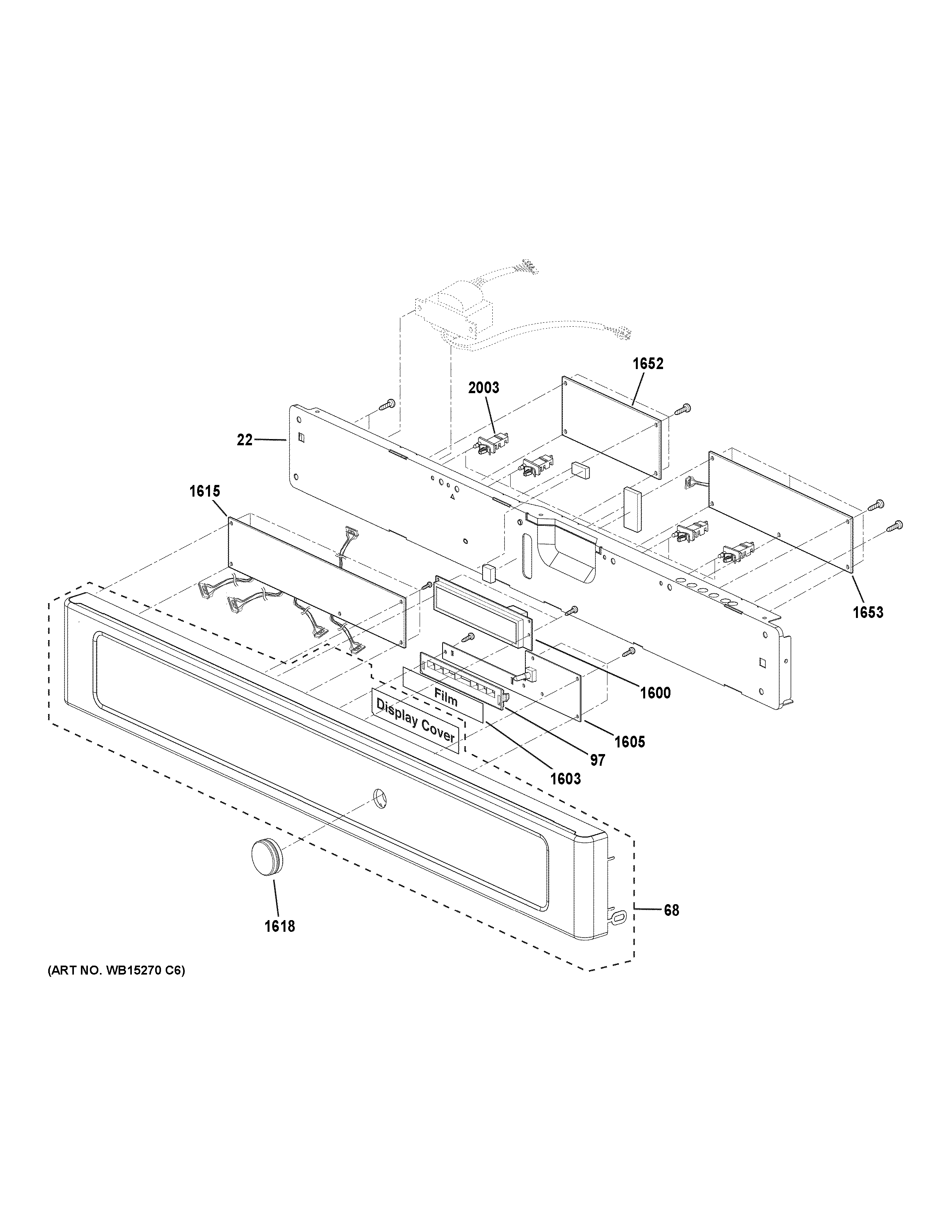 GE CWB7030SL3SS control parts diagram