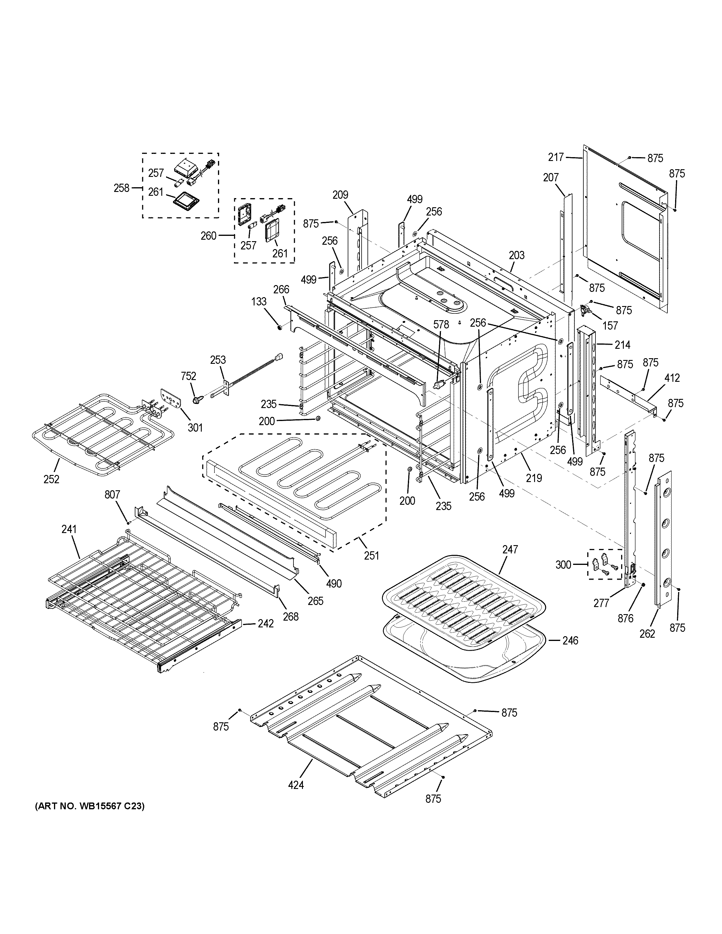 GE CK7000SH4SS body parts diagram