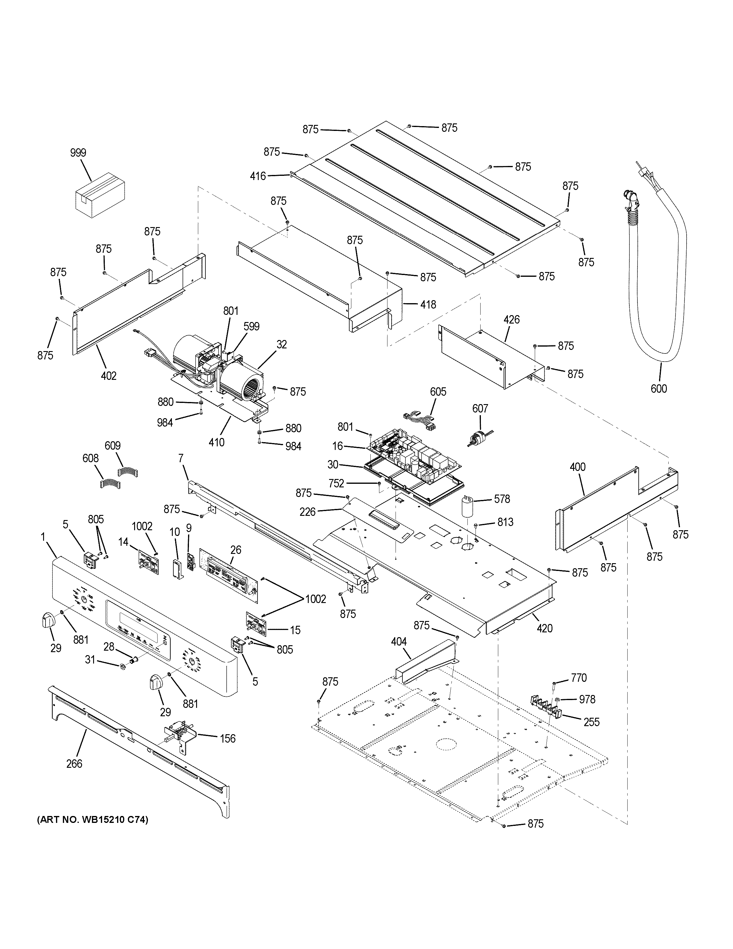 GE CT9070SH4SS control panel diagram