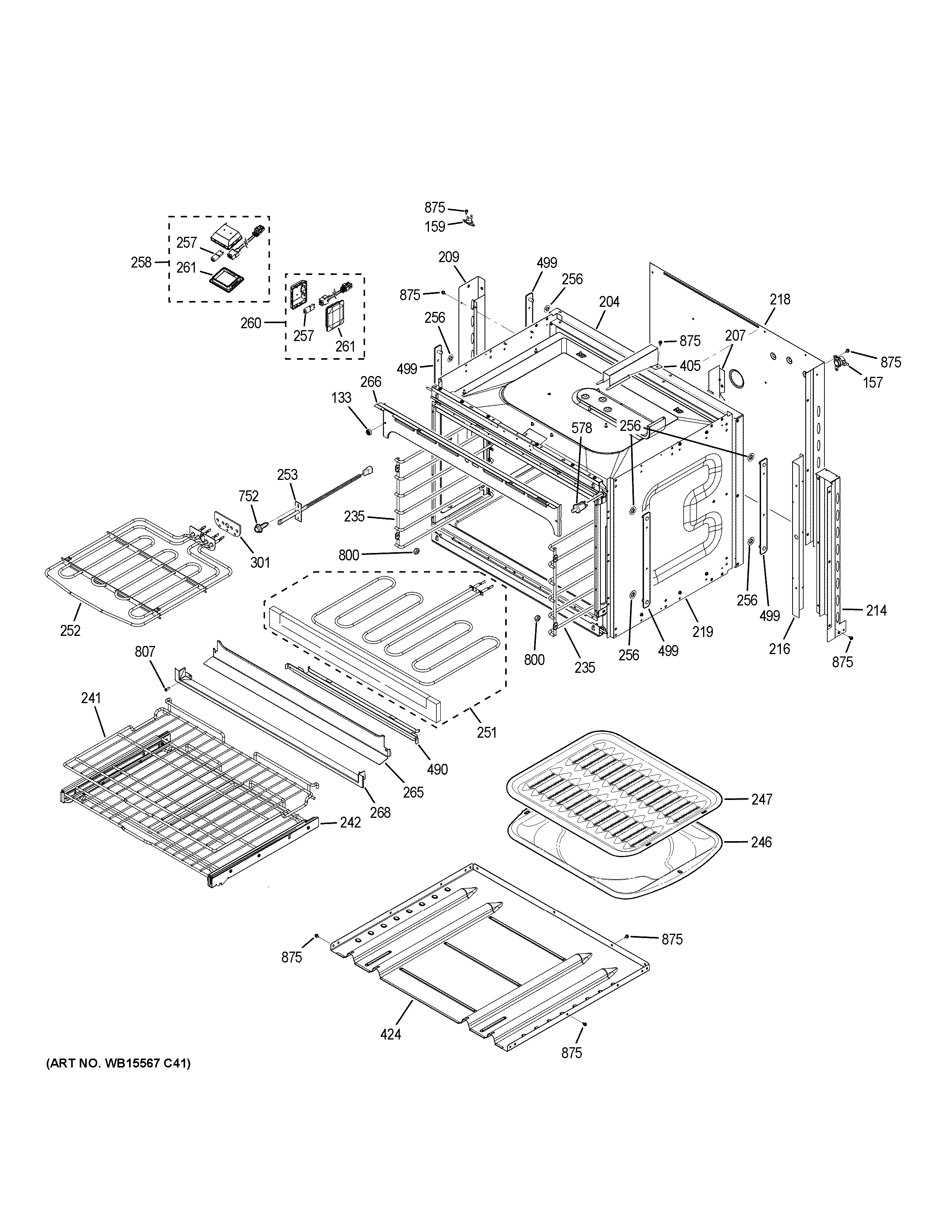 GE CK7500SH4SS lower oven diagram