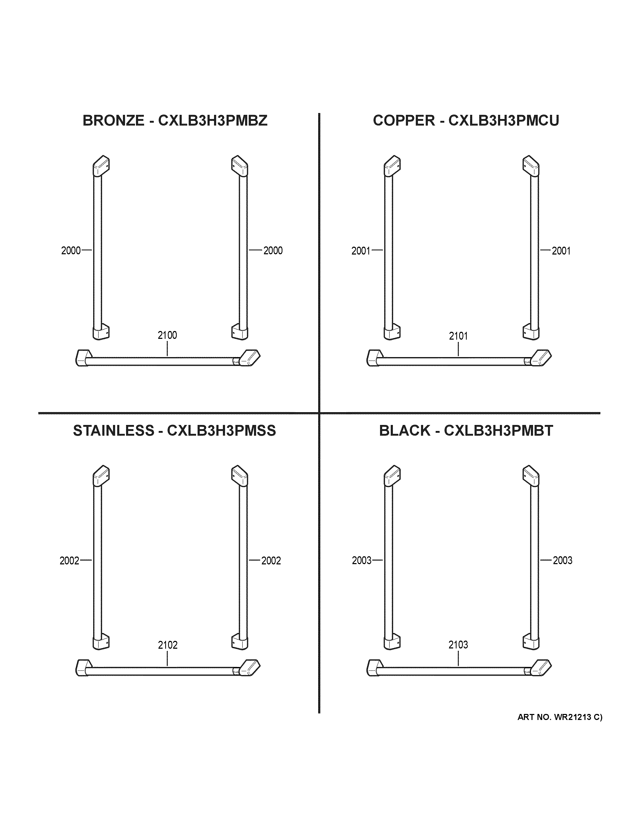 GE CFE28TP3MBW2 cafe customization diagram