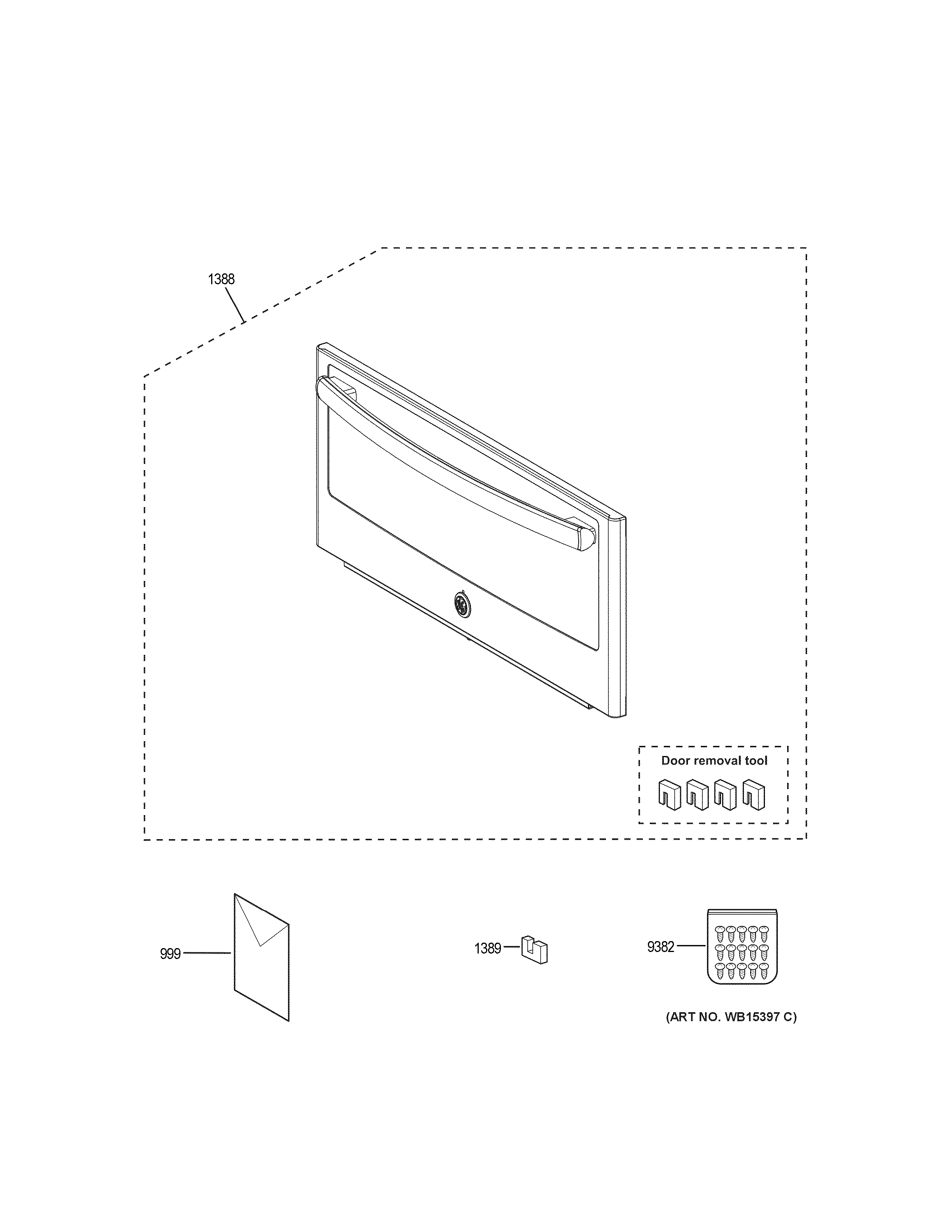 GE JK3800SH6SS microwave door diagram