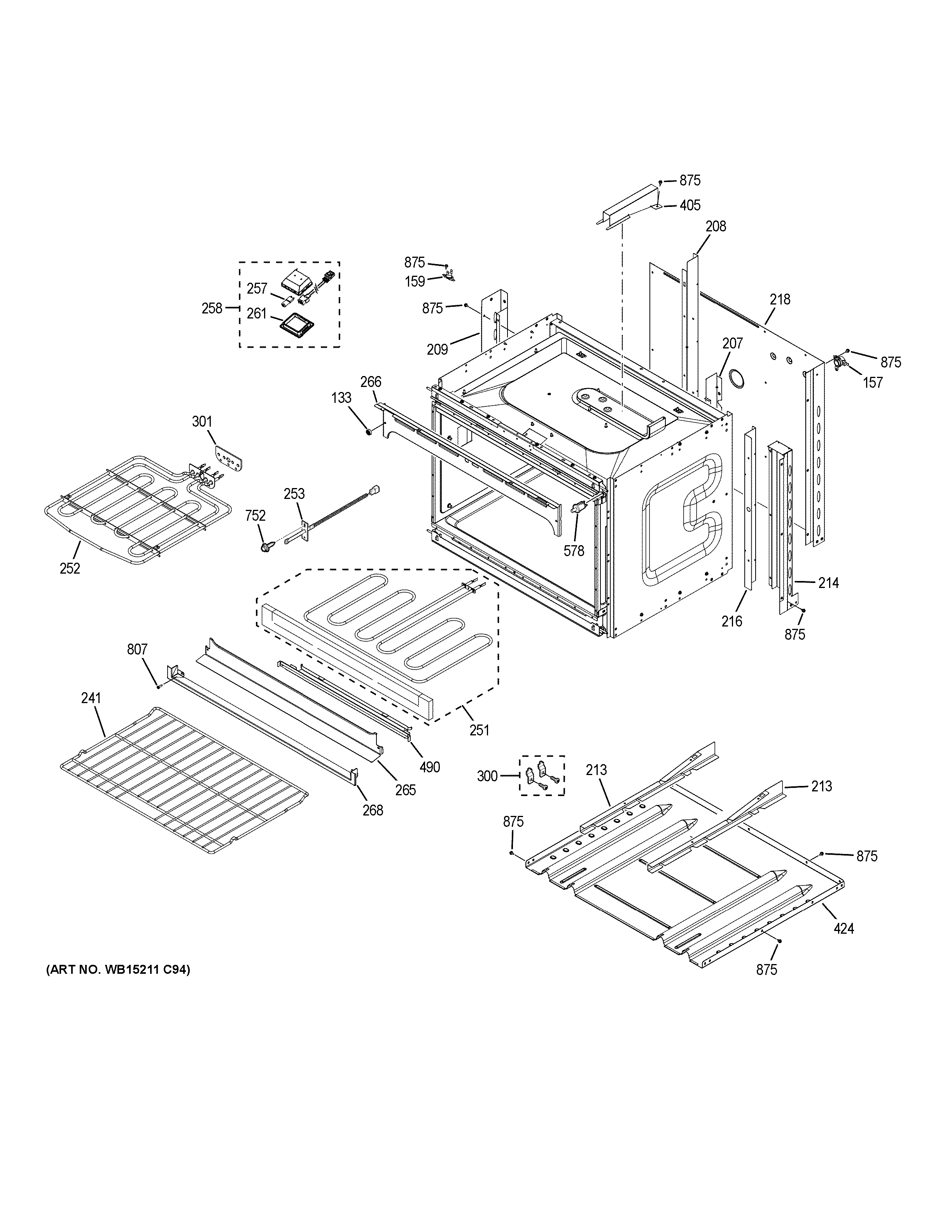 GE JT3500EJ6ES lower oven diagram