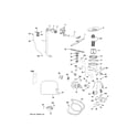 GE GLDA690F02BB motor-pump mechanism diagram