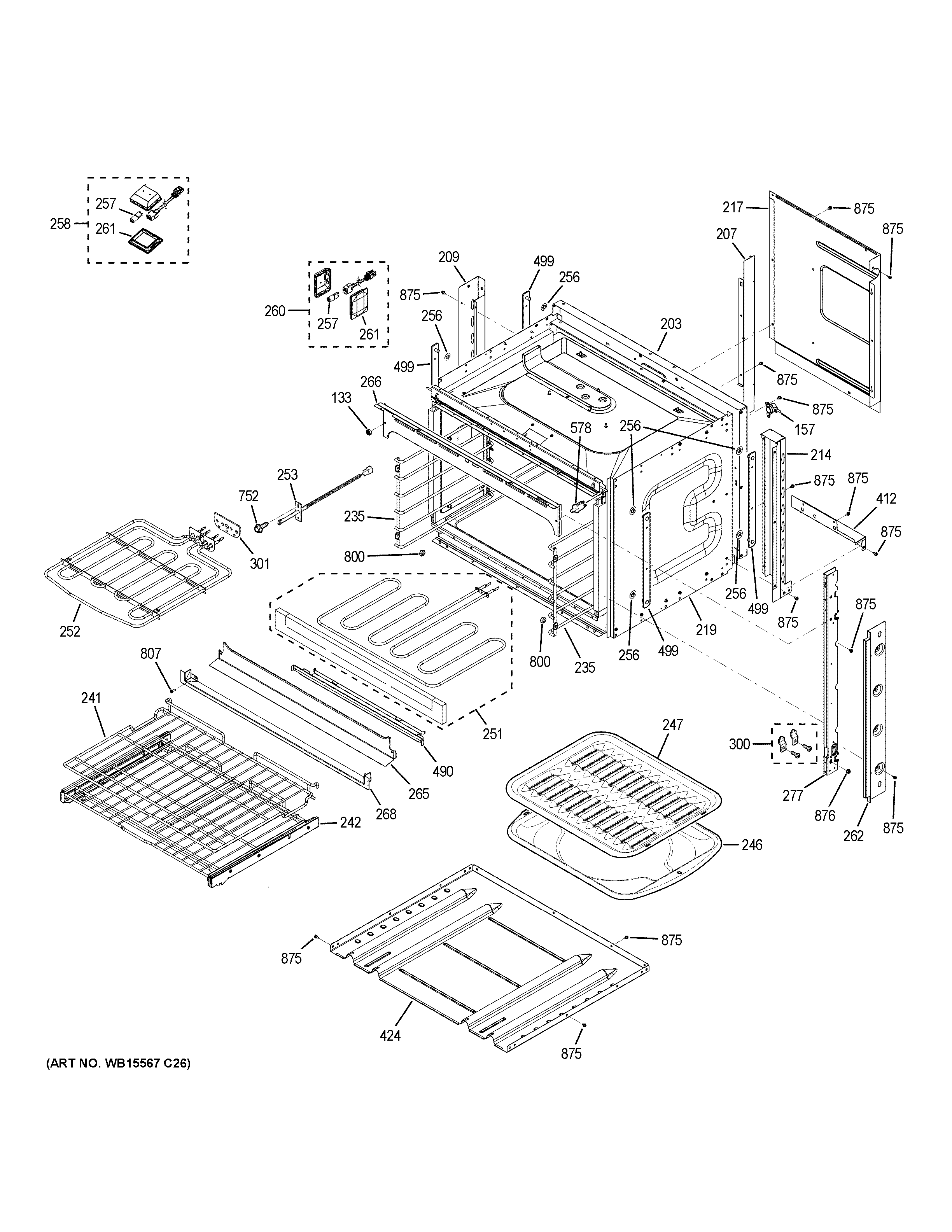 GE ZEK7000SH4SS body parts diagram