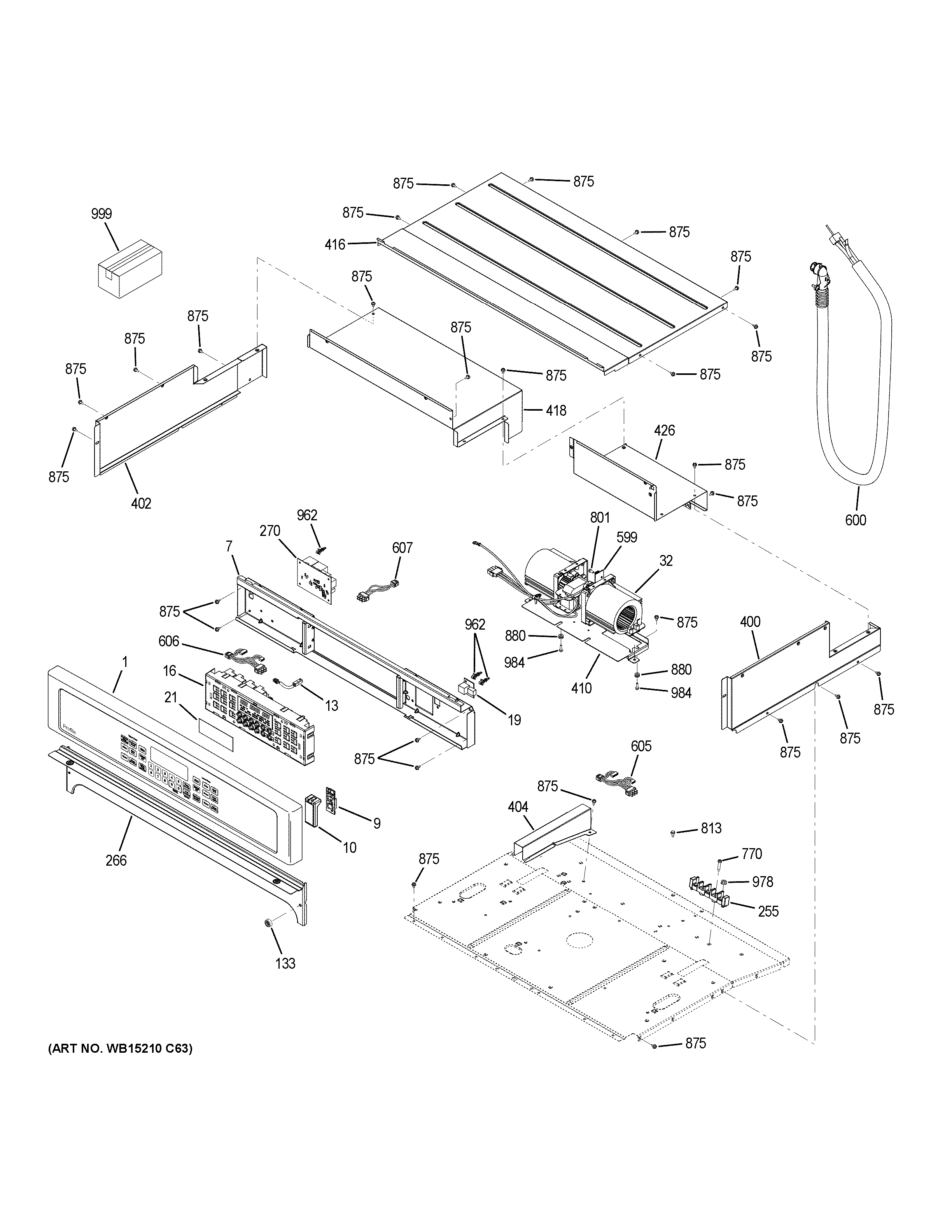 GE PK7500SF7SS control panel diagram
