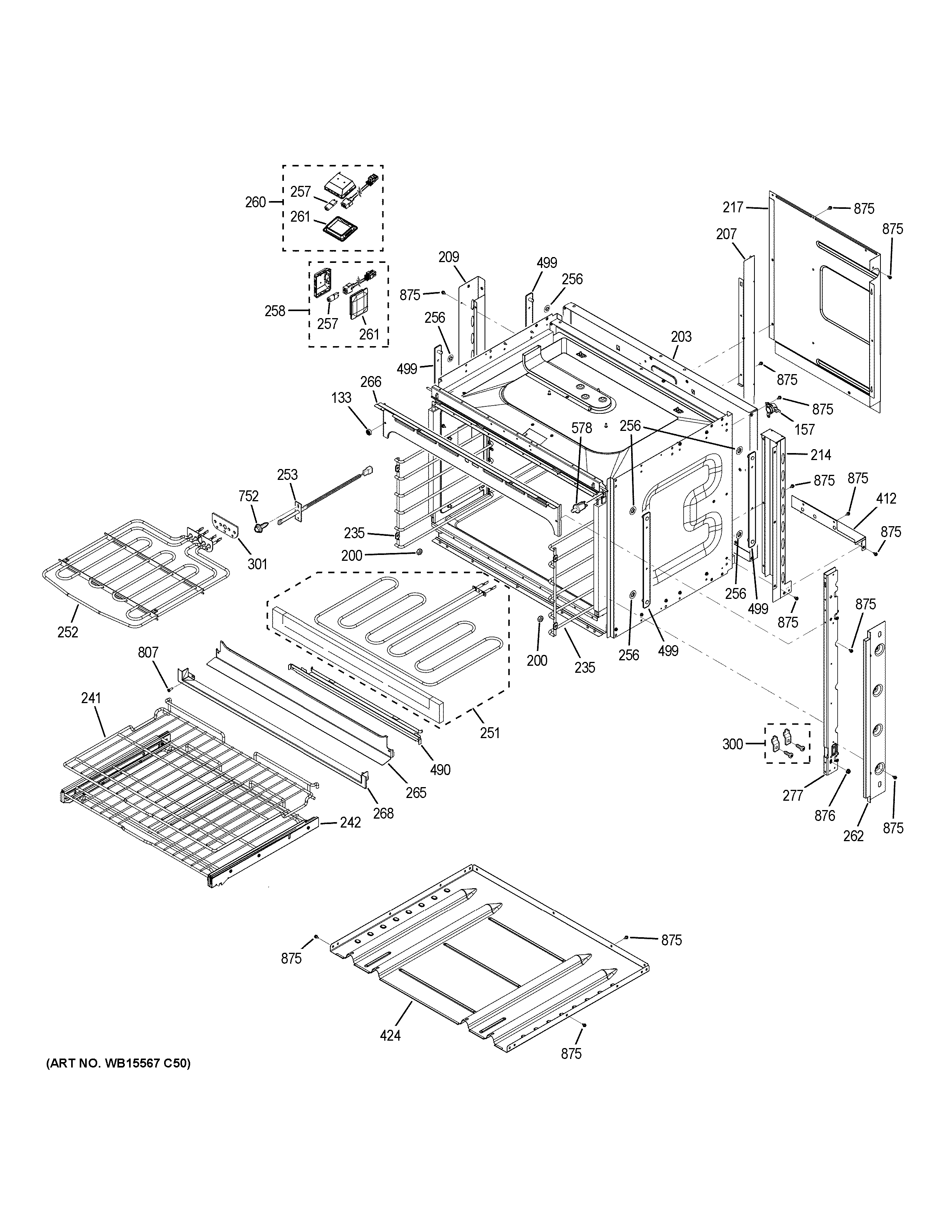 GE PK7000FM1DS body parts diagram