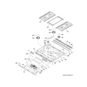 GE JGS760EEL2ES control panel & cooktop diagram